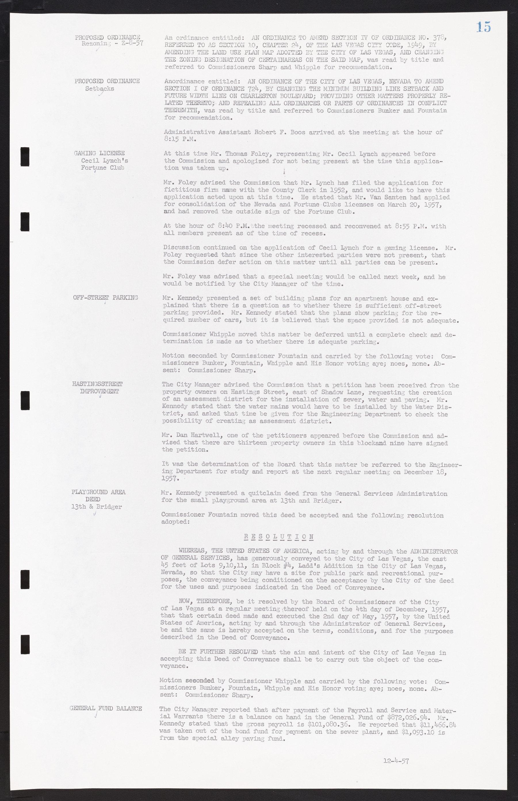 Las Vegas City Commission Minutes, November 20, 1957 to December 2, 1959, lvc000011-19