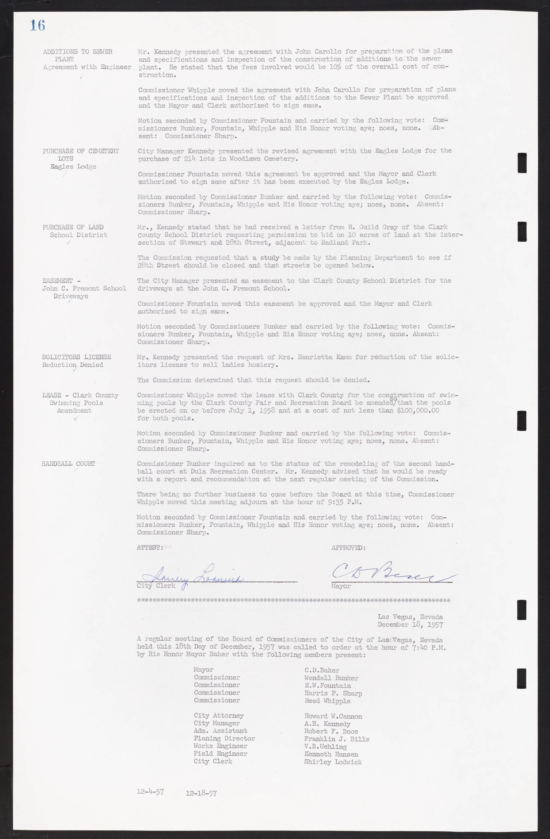 Las Vegas City Commission Minutes, November 20, 1957 to December 2, 1959, lvc000011-20