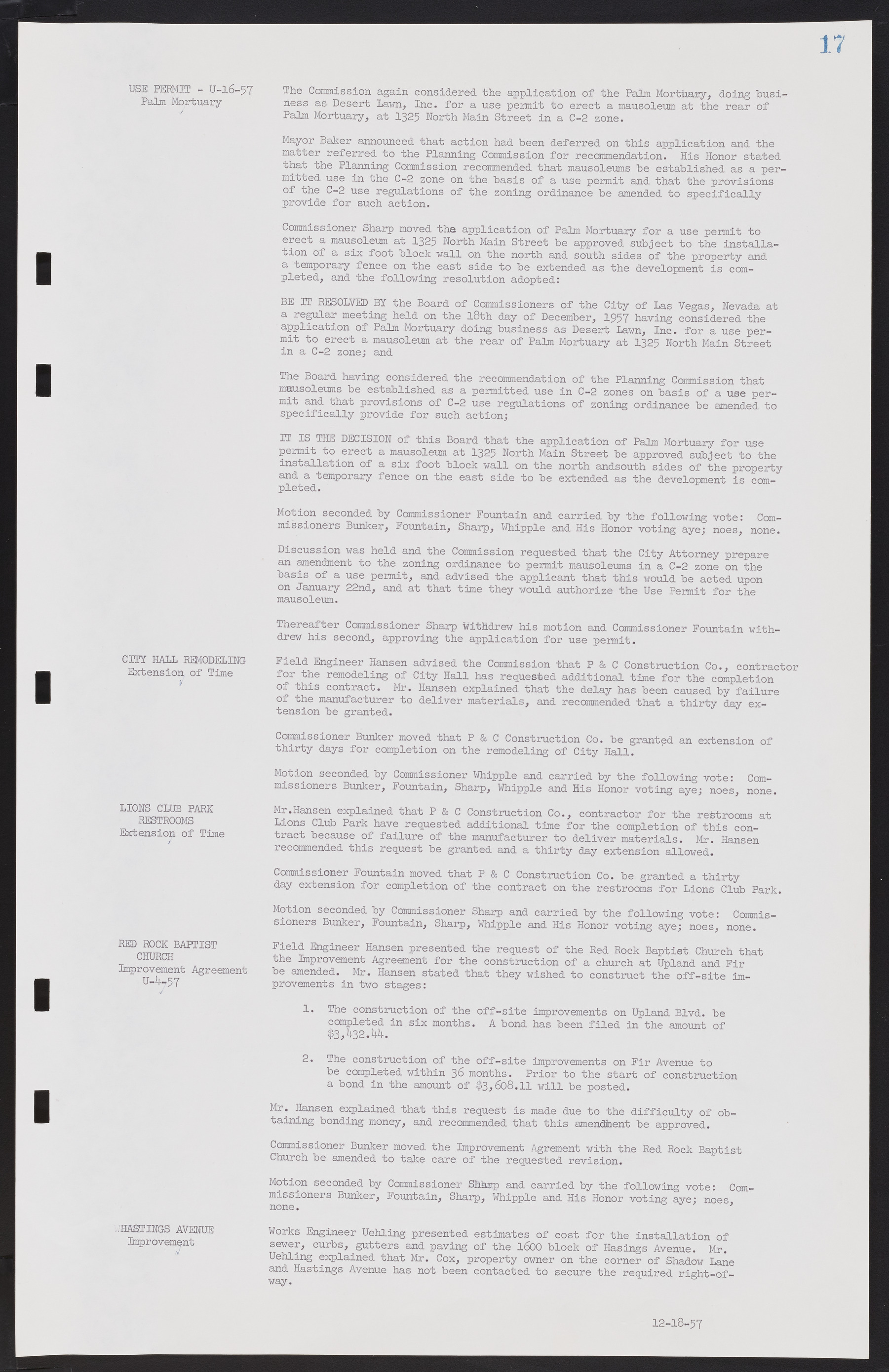 Las Vegas City Commission Minutes, November 20, 1957 to December 2, 1959, lvc000011-21