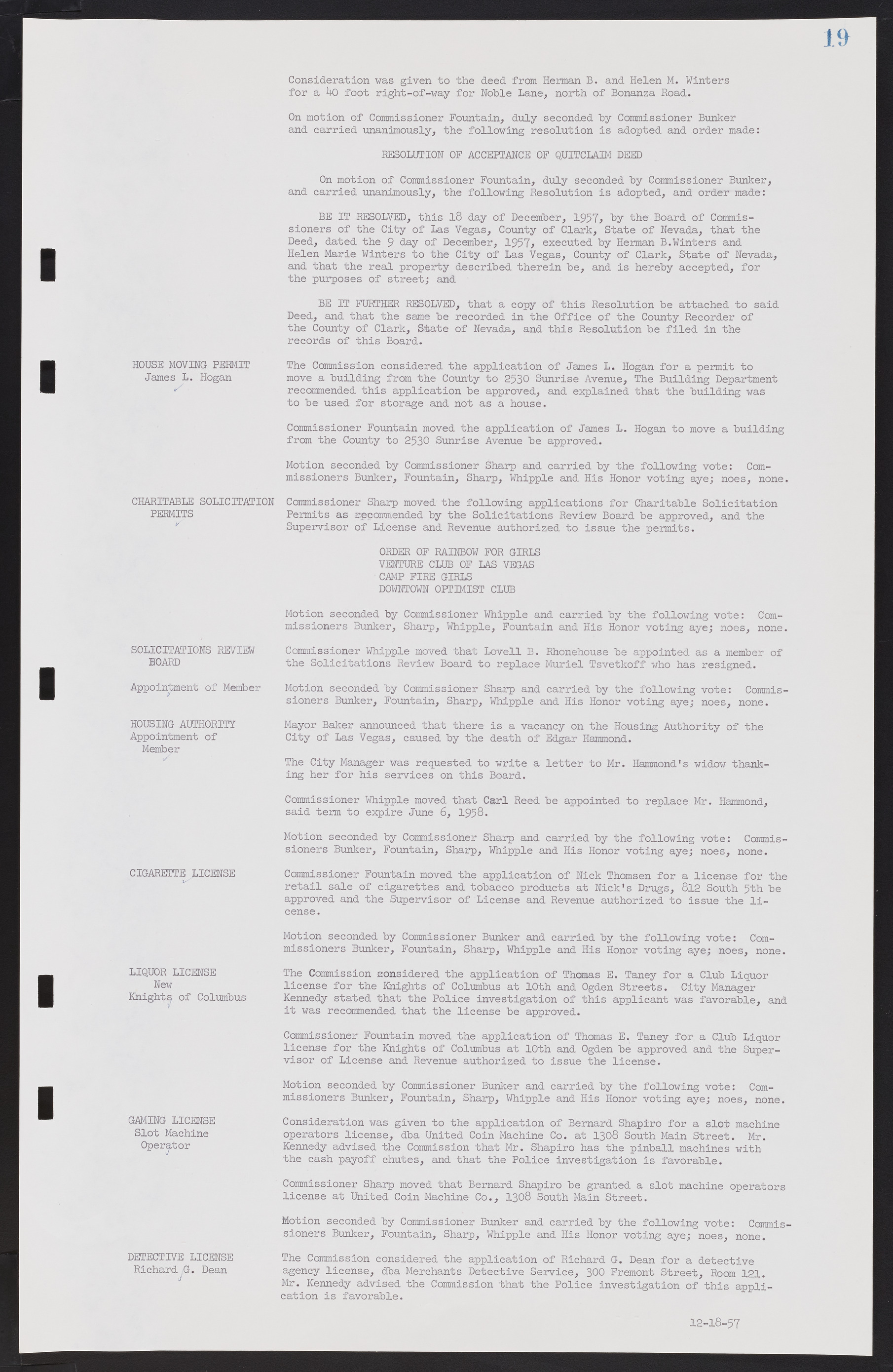 Las Vegas City Commission Minutes, November 20, 1957 to December 2, 1959, lvc000011-23