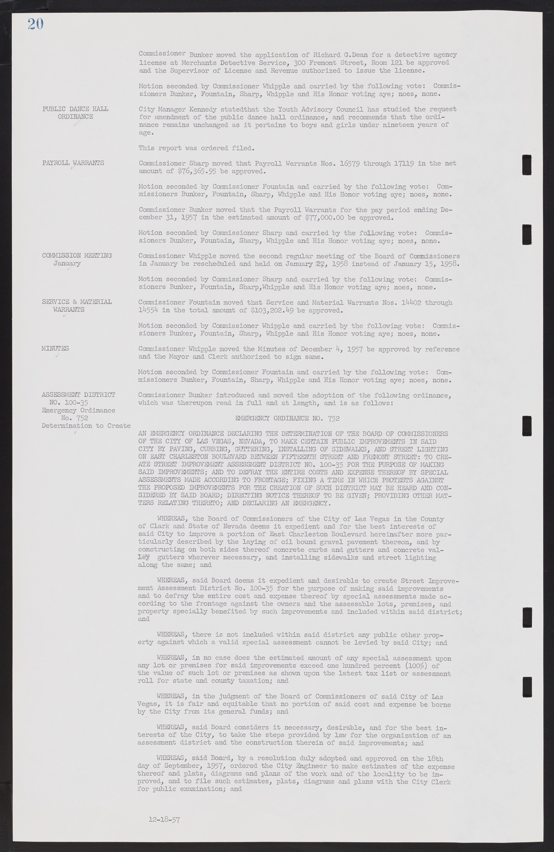 Las Vegas City Commission Minutes, November 20, 1957 to December 2, 1959, lvc000011-24