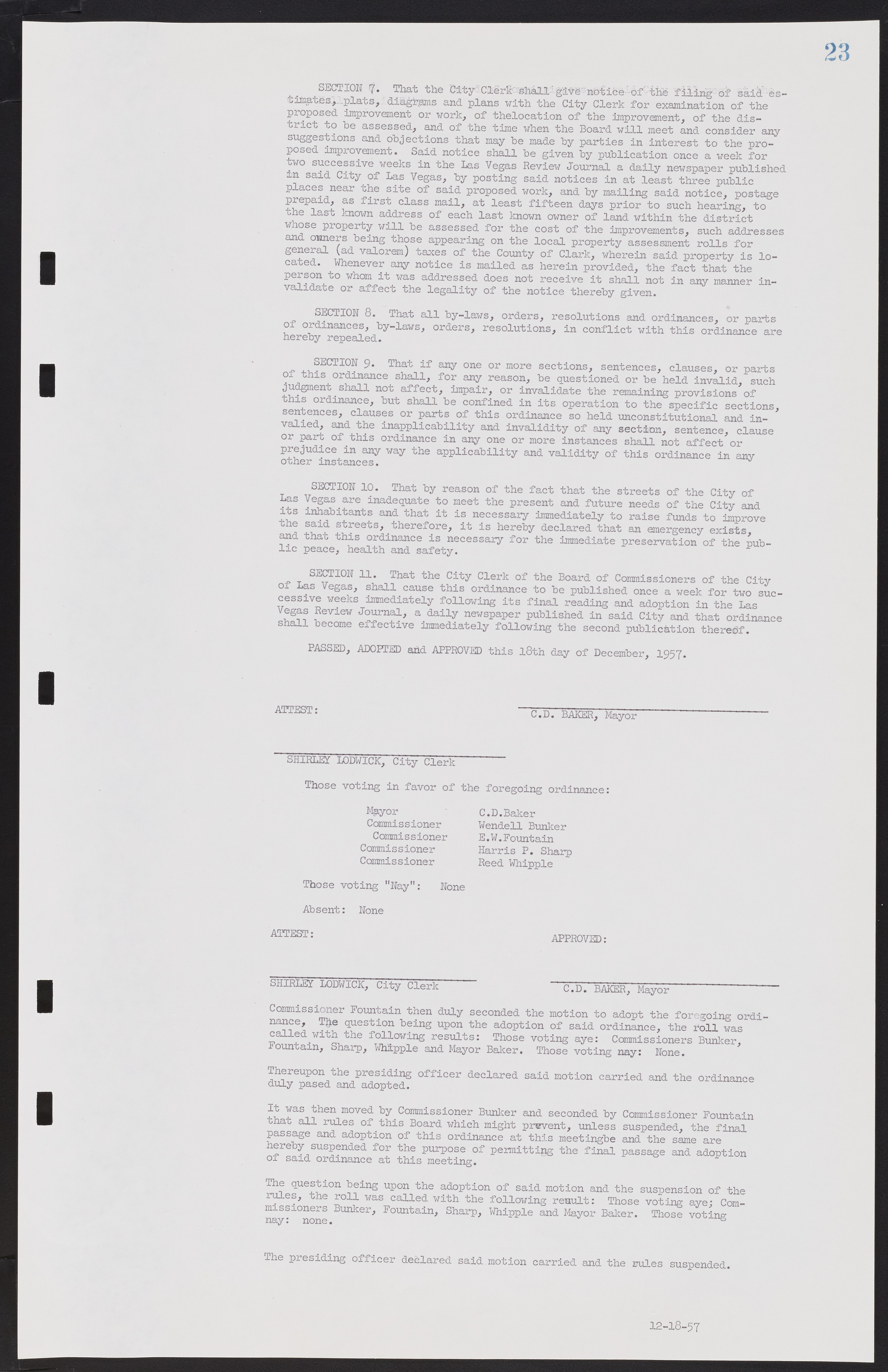 Las Vegas City Commission Minutes, November 20, 1957 to December 2, 1959, lvc000011-27