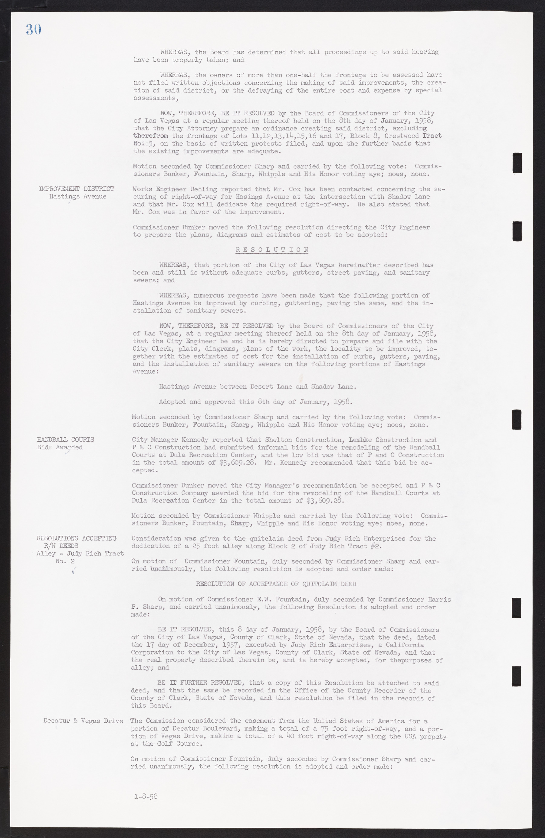 Las Vegas City Commission Minutes, November 20, 1957 to December 2, 1959, lvc000011-34