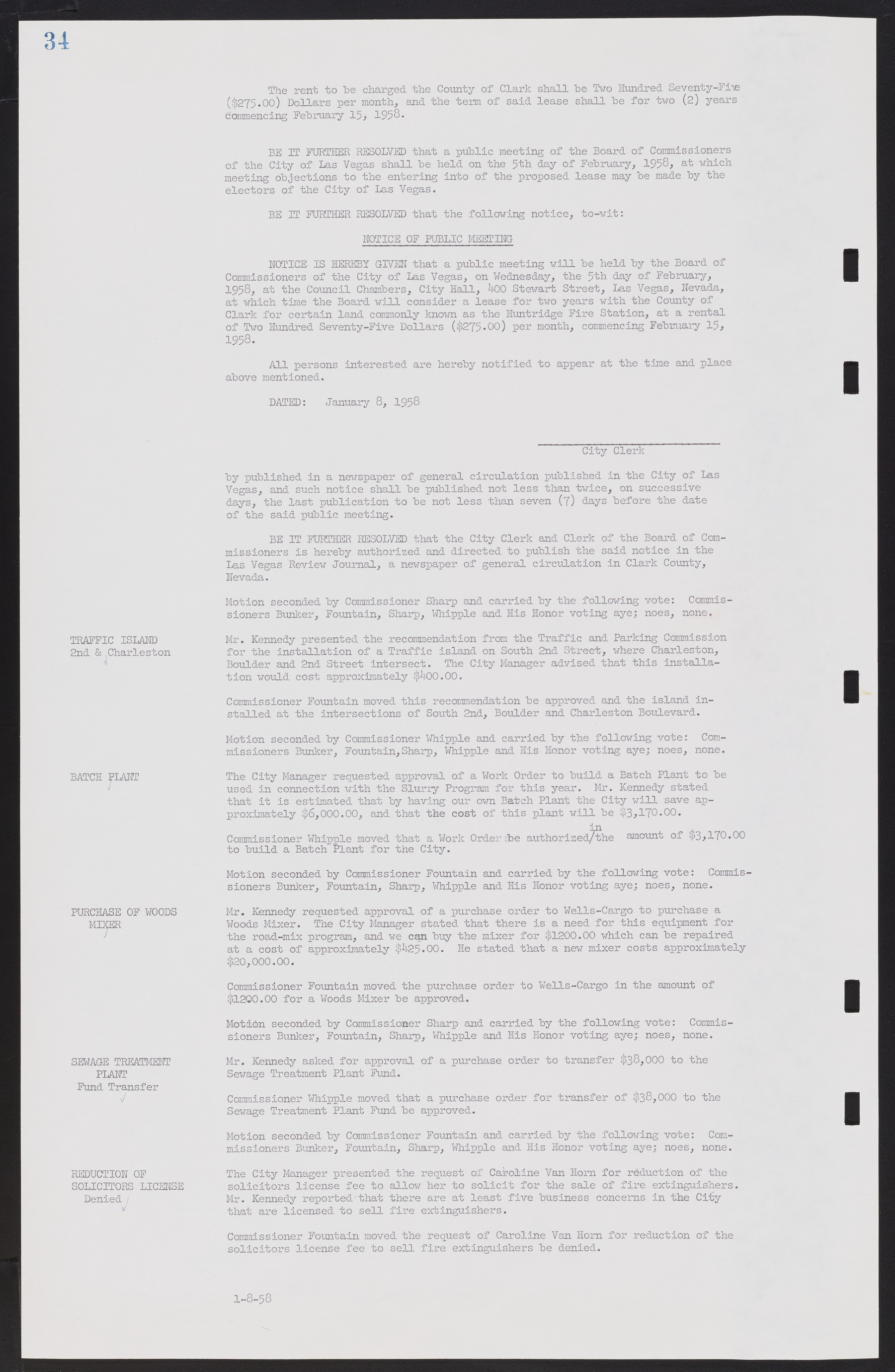 Las Vegas City Commission Minutes, November 20, 1957 to December 2, 1959, lvc000011-38