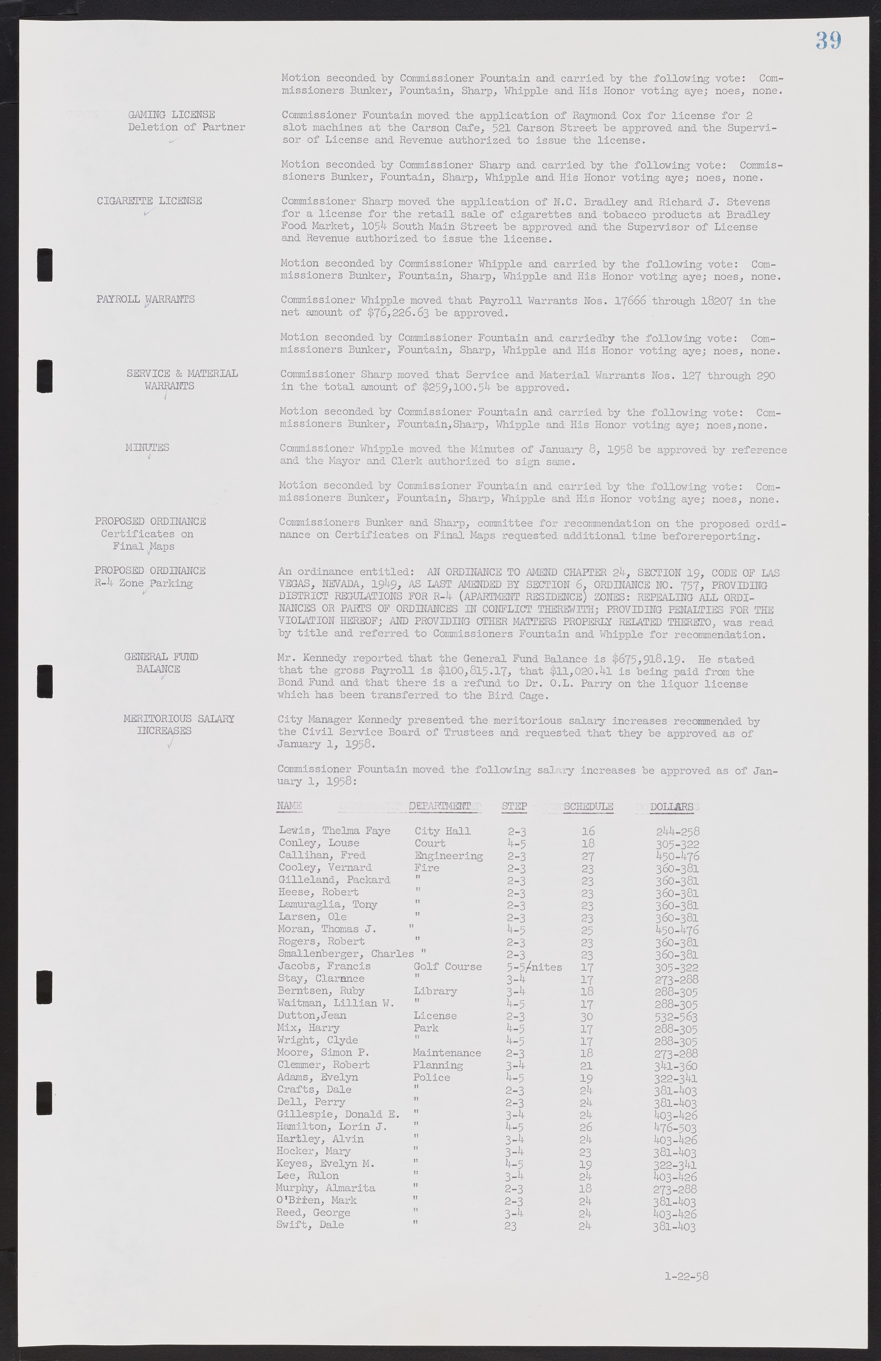 Las Vegas City Commission Minutes, November 20, 1957 to December 2, 1959, lvc000011-43