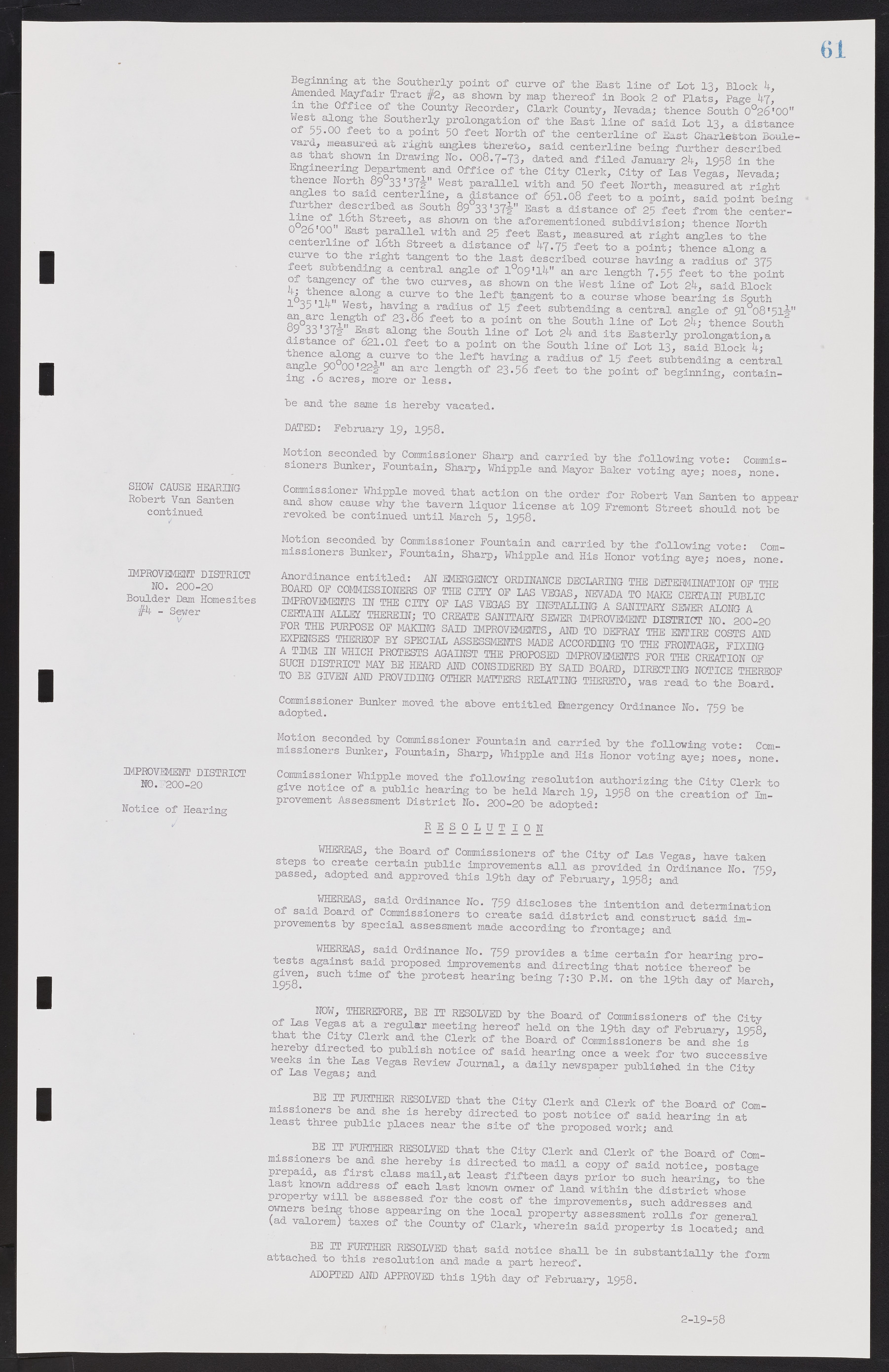 Las Vegas City Commission Minutes, November 20, 1957 to December 2, 1959, lvc000011-65