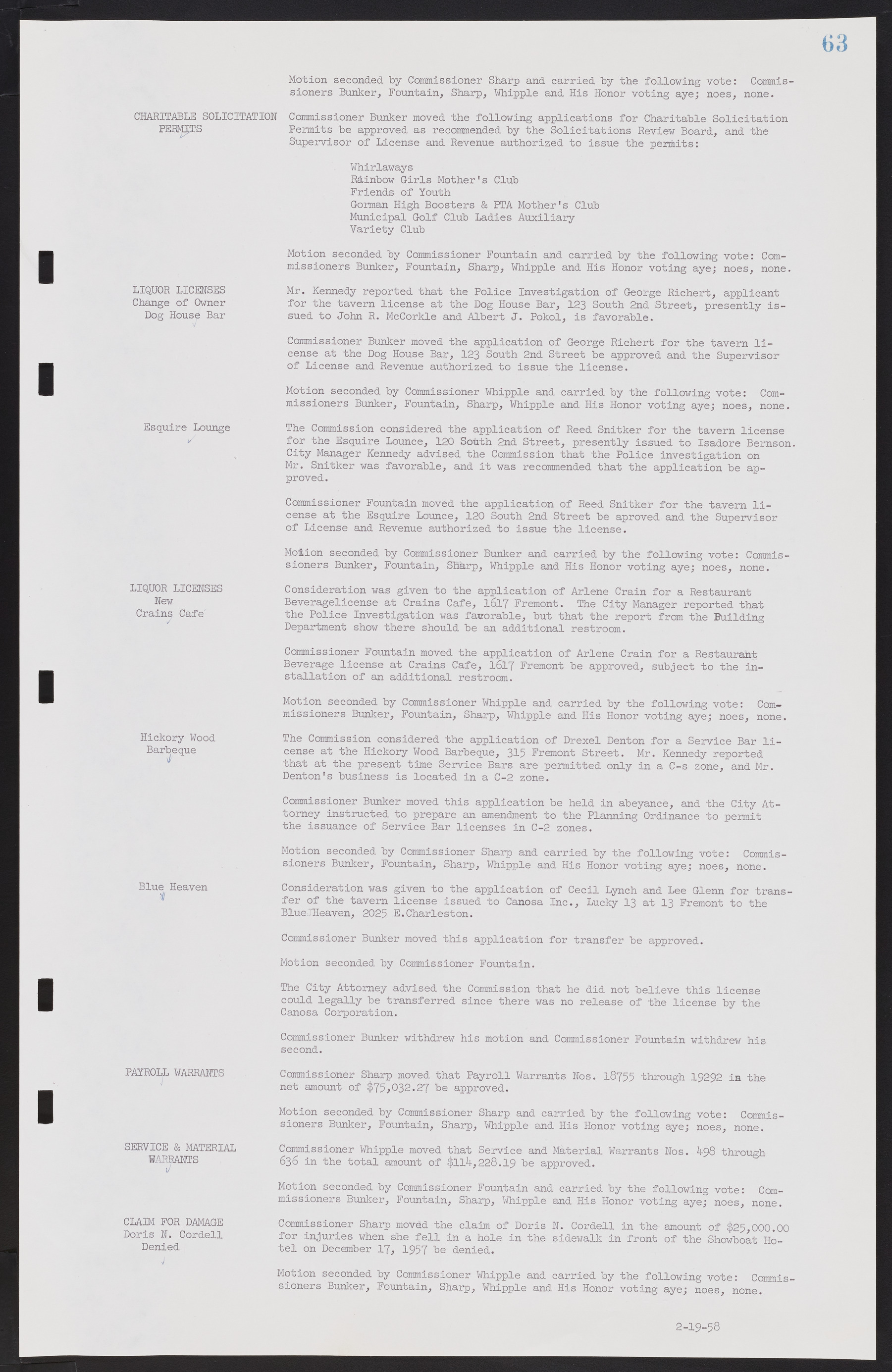 Las Vegas City Commission Minutes, November 20, 1957 to December 2, 1959, lvc000011-67