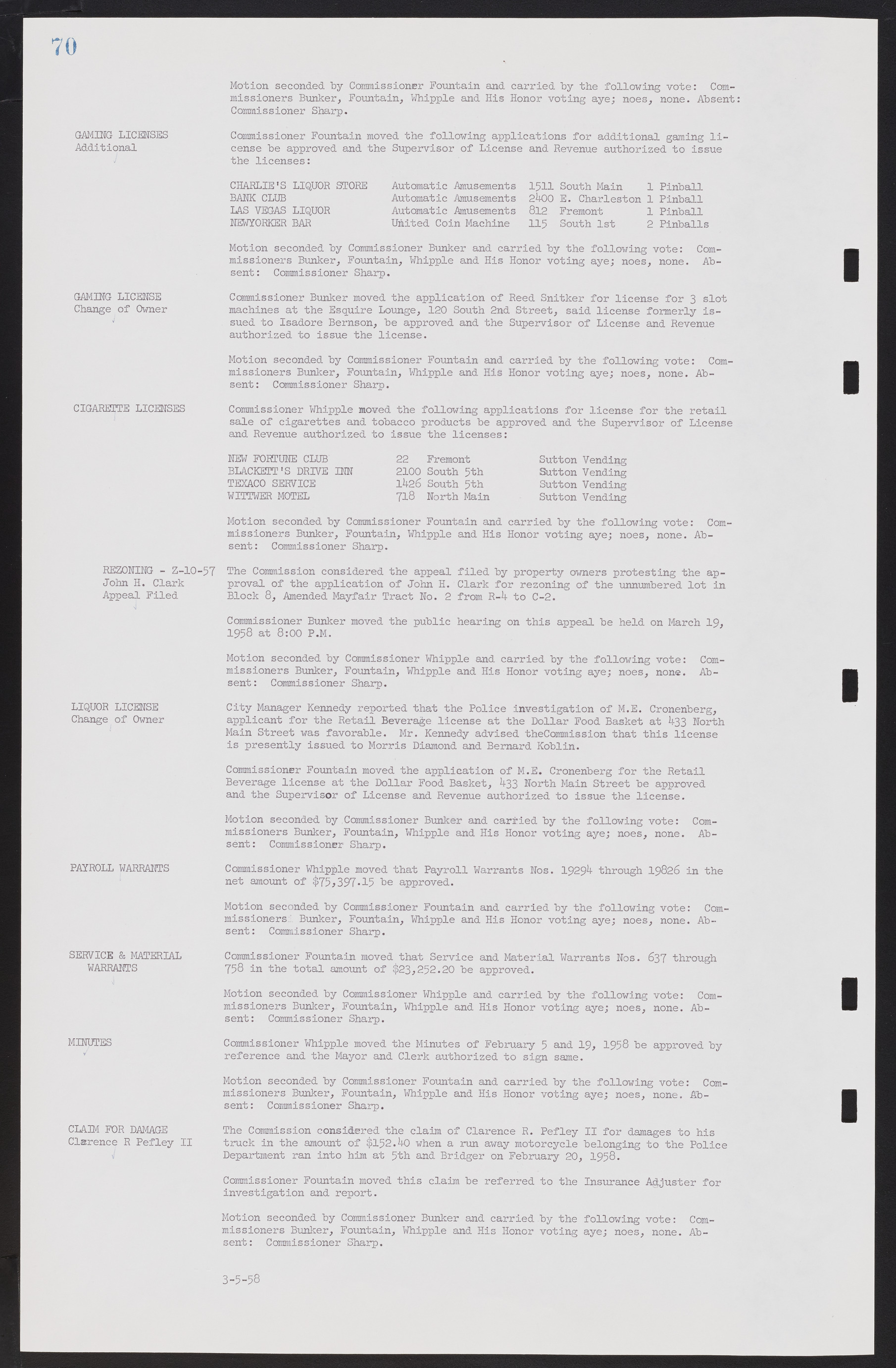 Las Vegas City Commission Minutes, November 20, 1957 to December 2, 1959, lvc000011-74
