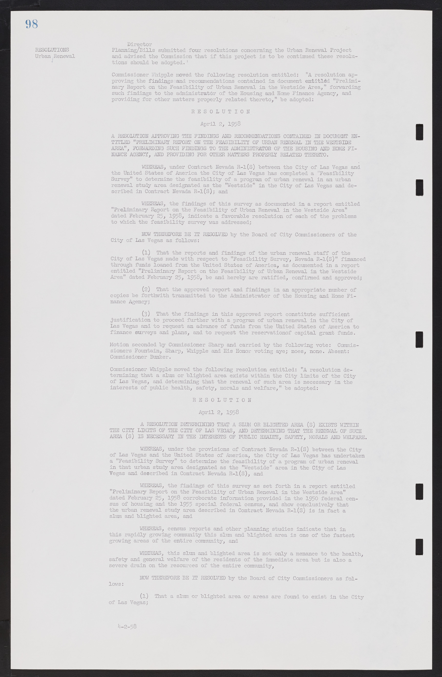 Las Vegas City Commission Minutes, November 20, 1957 to December 2, 1959, lvc000011-102