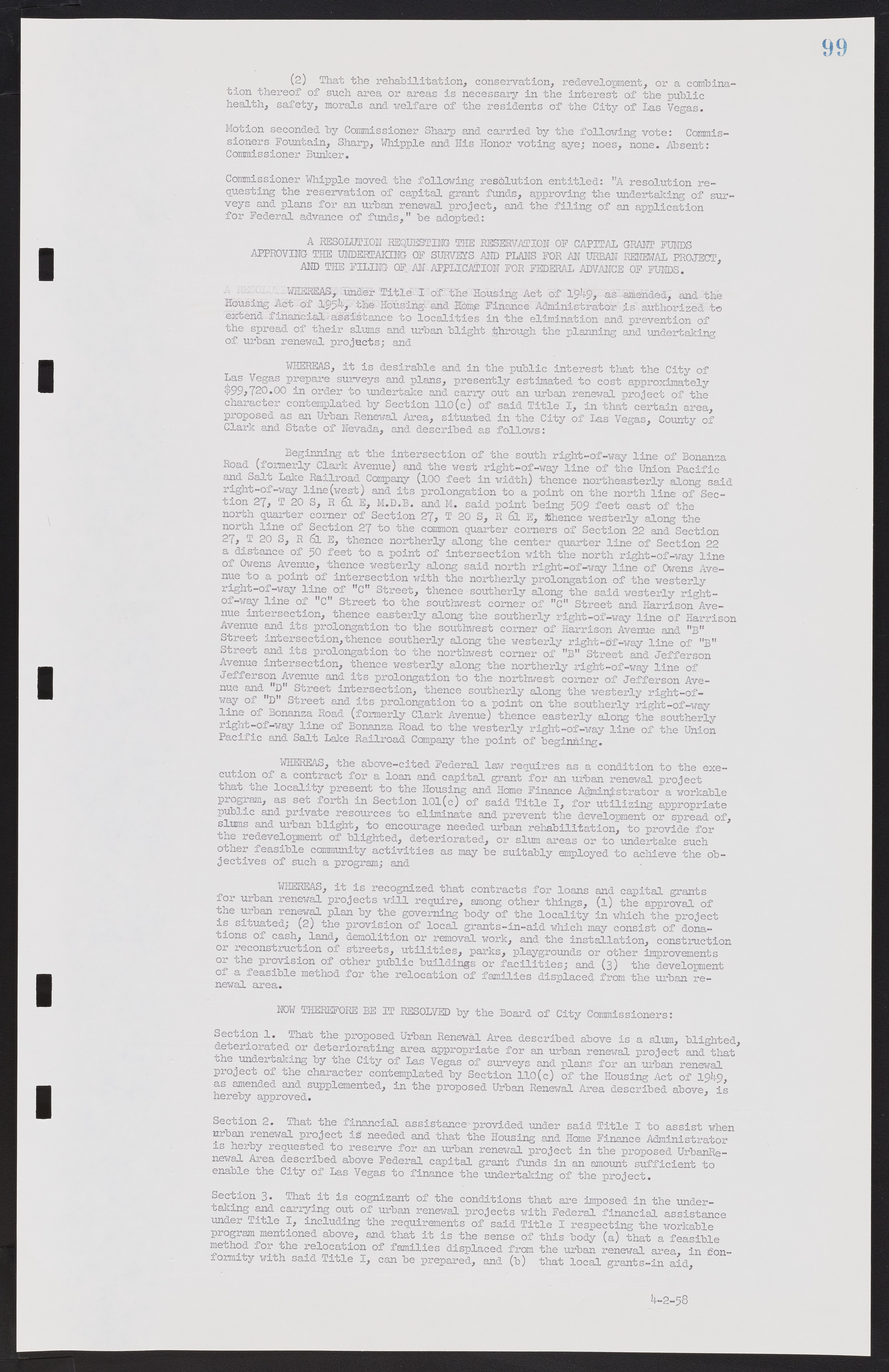 Las Vegas City Commission Minutes, November 20, 1957 to December 2, 1959, lvc000011-103