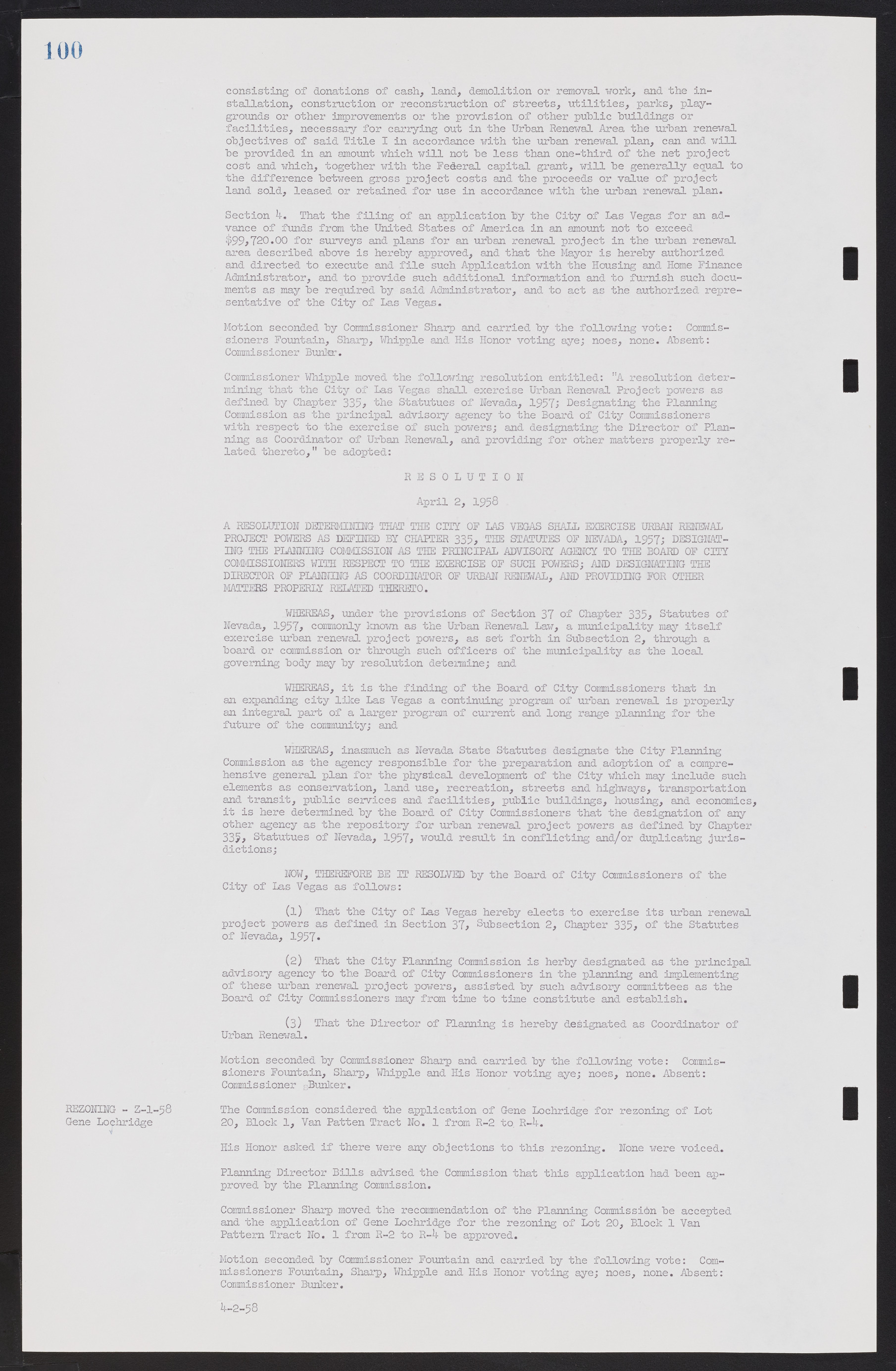 Las Vegas City Commission Minutes, November 20, 1957 to December 2, 1959, lvc000011-104