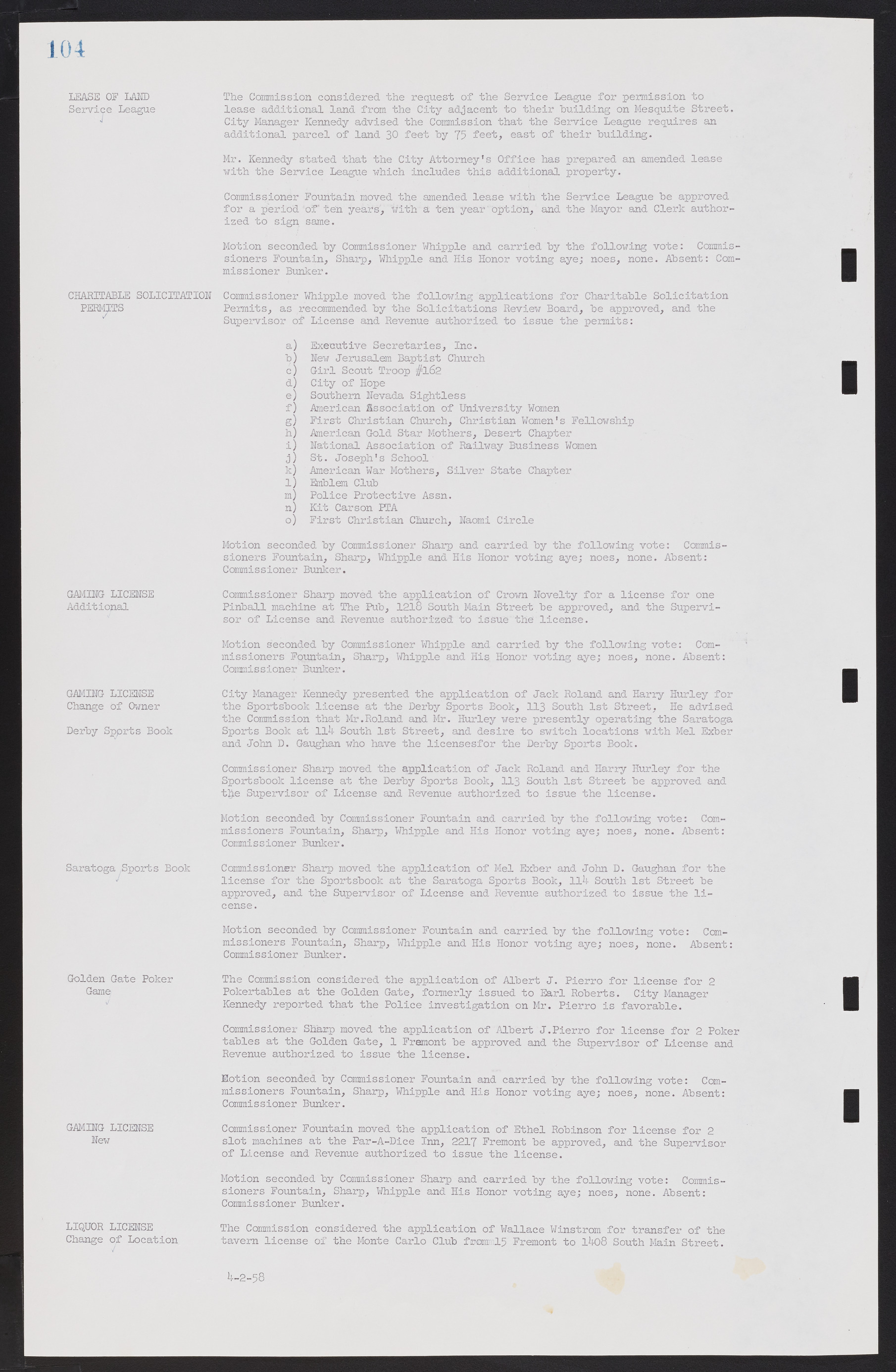 Las Vegas City Commission Minutes, November 20, 1957 to December 2, 1959, lvc000011-108