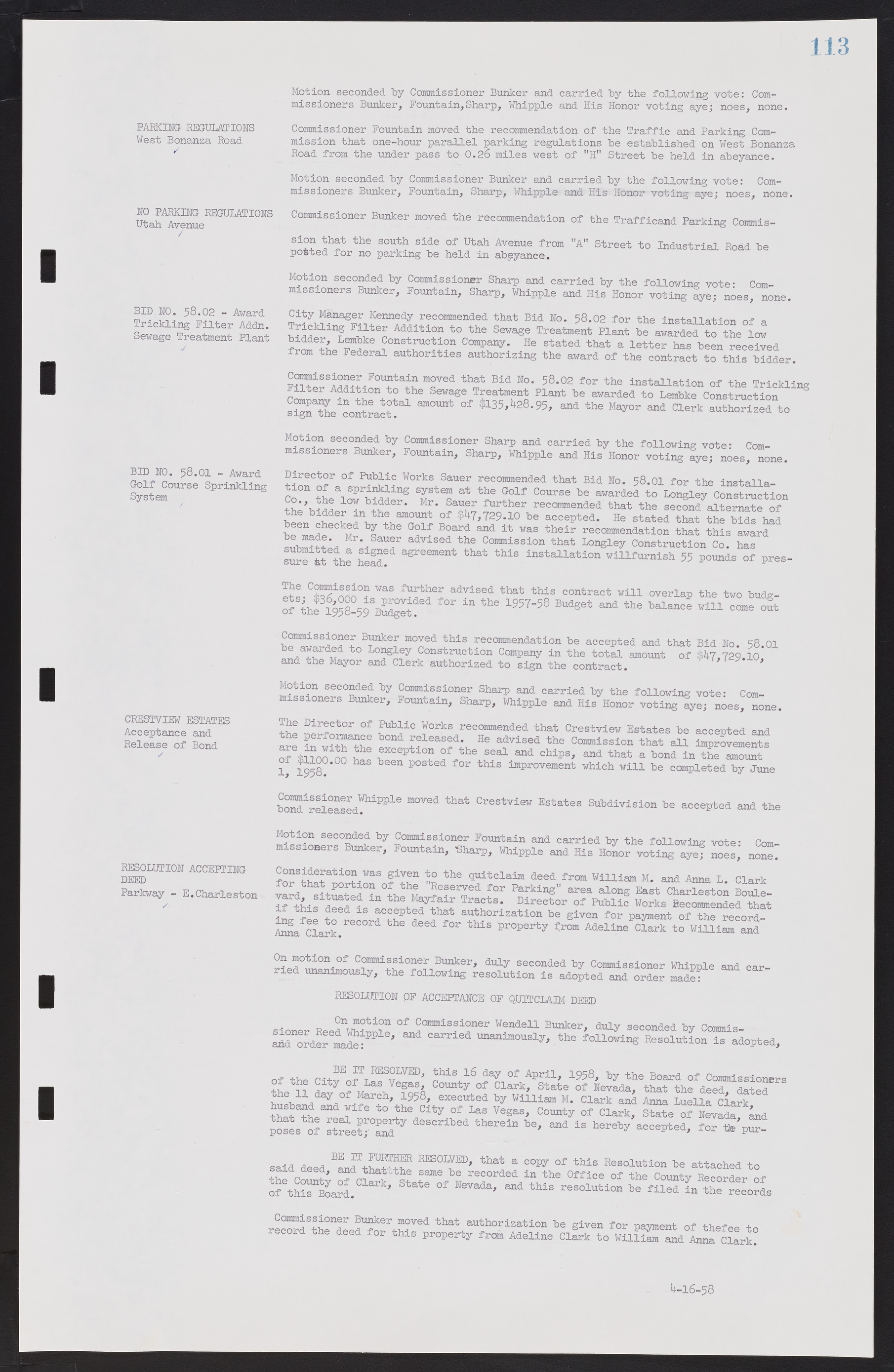 Las Vegas City Commission Minutes, November 20, 1957 to December 2, 1959, lvc000011-117
