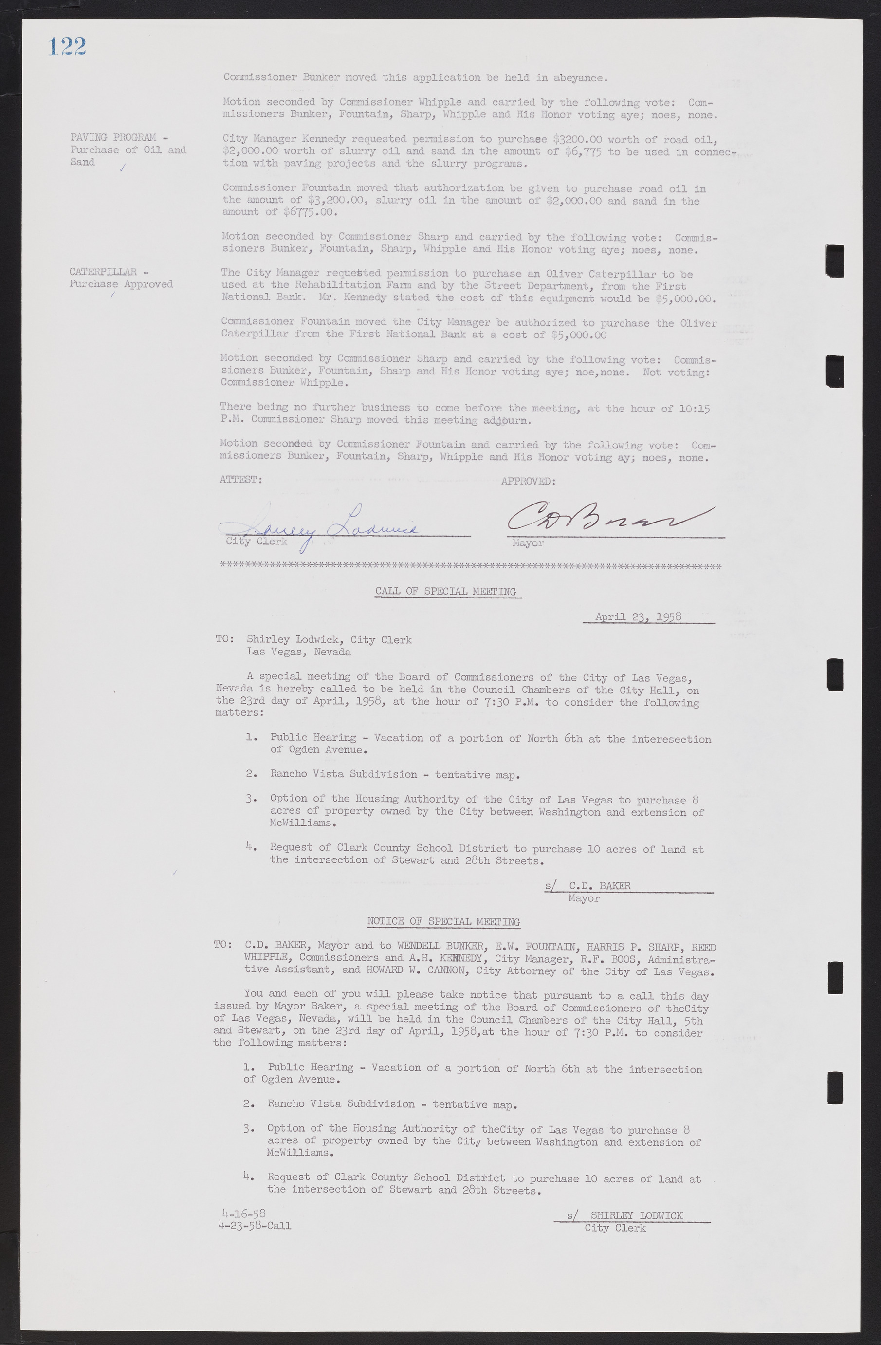 Las Vegas City Commission Minutes, November 20, 1957 to December 2, 1959, lvc000011-126