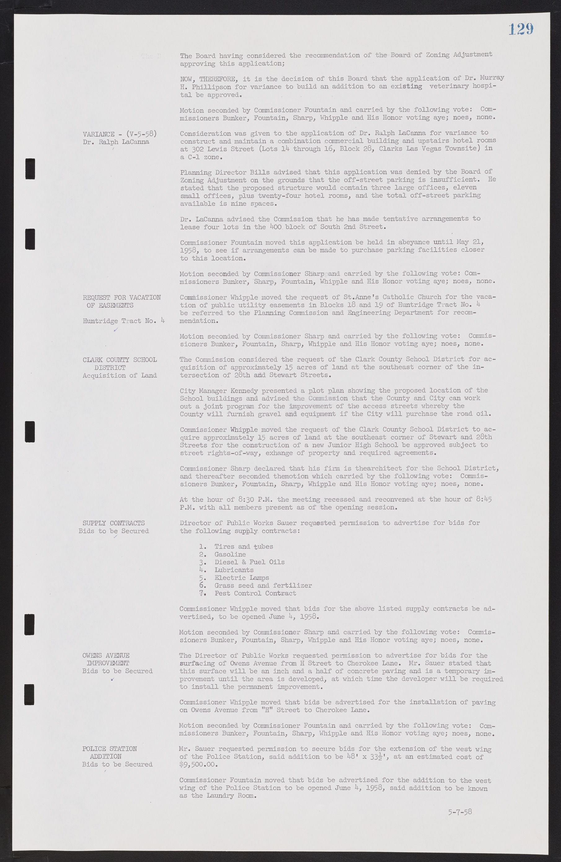 Las Vegas City Commission Minutes, November 20, 1957 to December 2, 1959, lvc000011-133