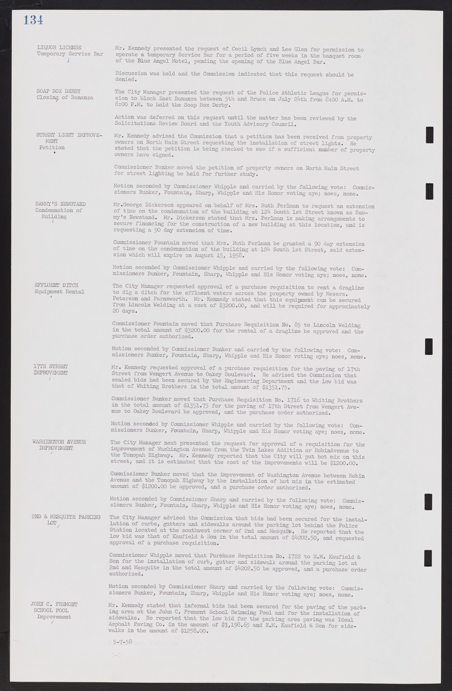 Las Vegas City Commission Minutes, November 20, 1957 to December 2, 1959, lvc000011-138