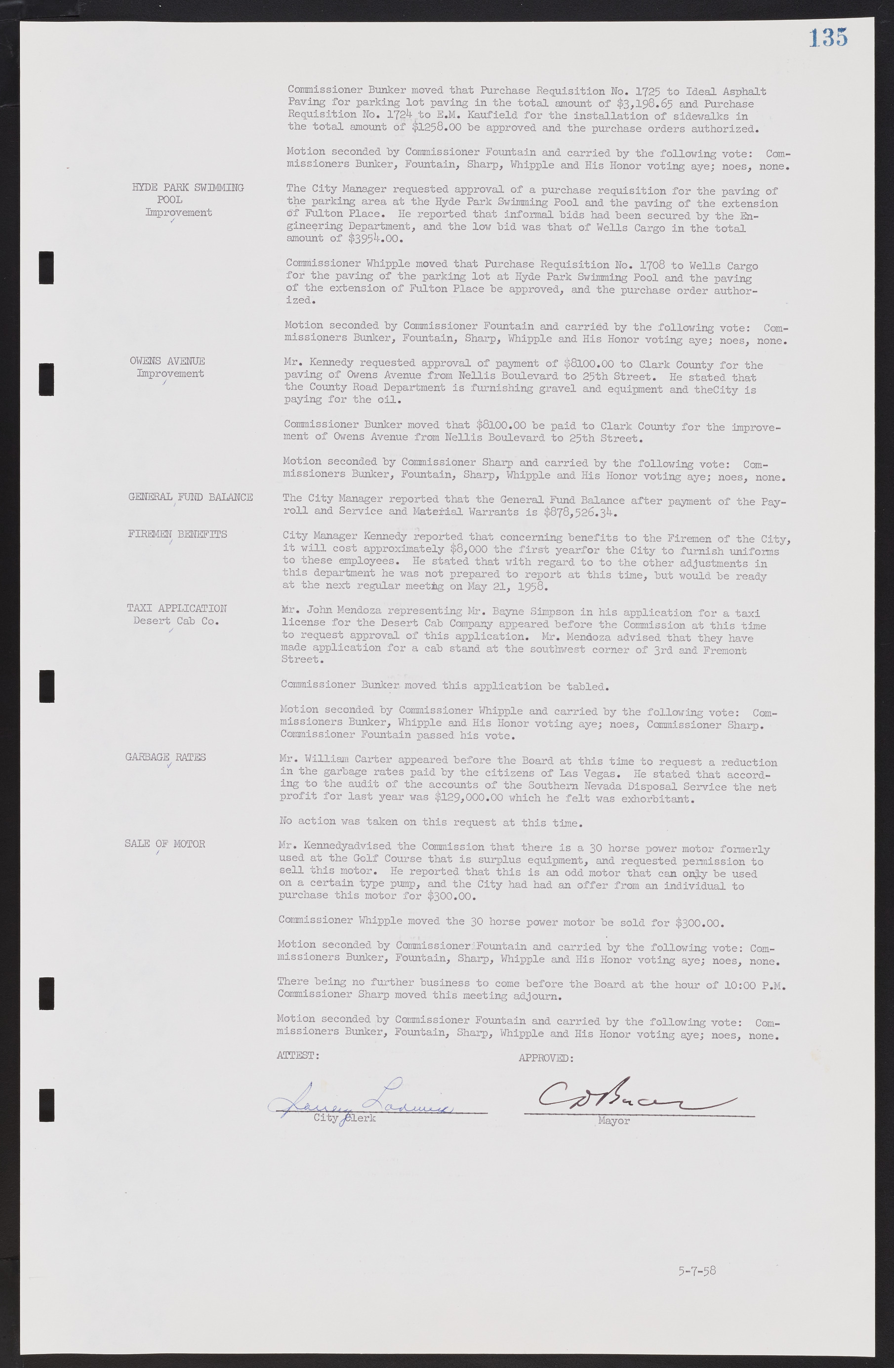 Las Vegas City Commission Minutes, November 20, 1957 to December 2, 1959, lvc000011-139