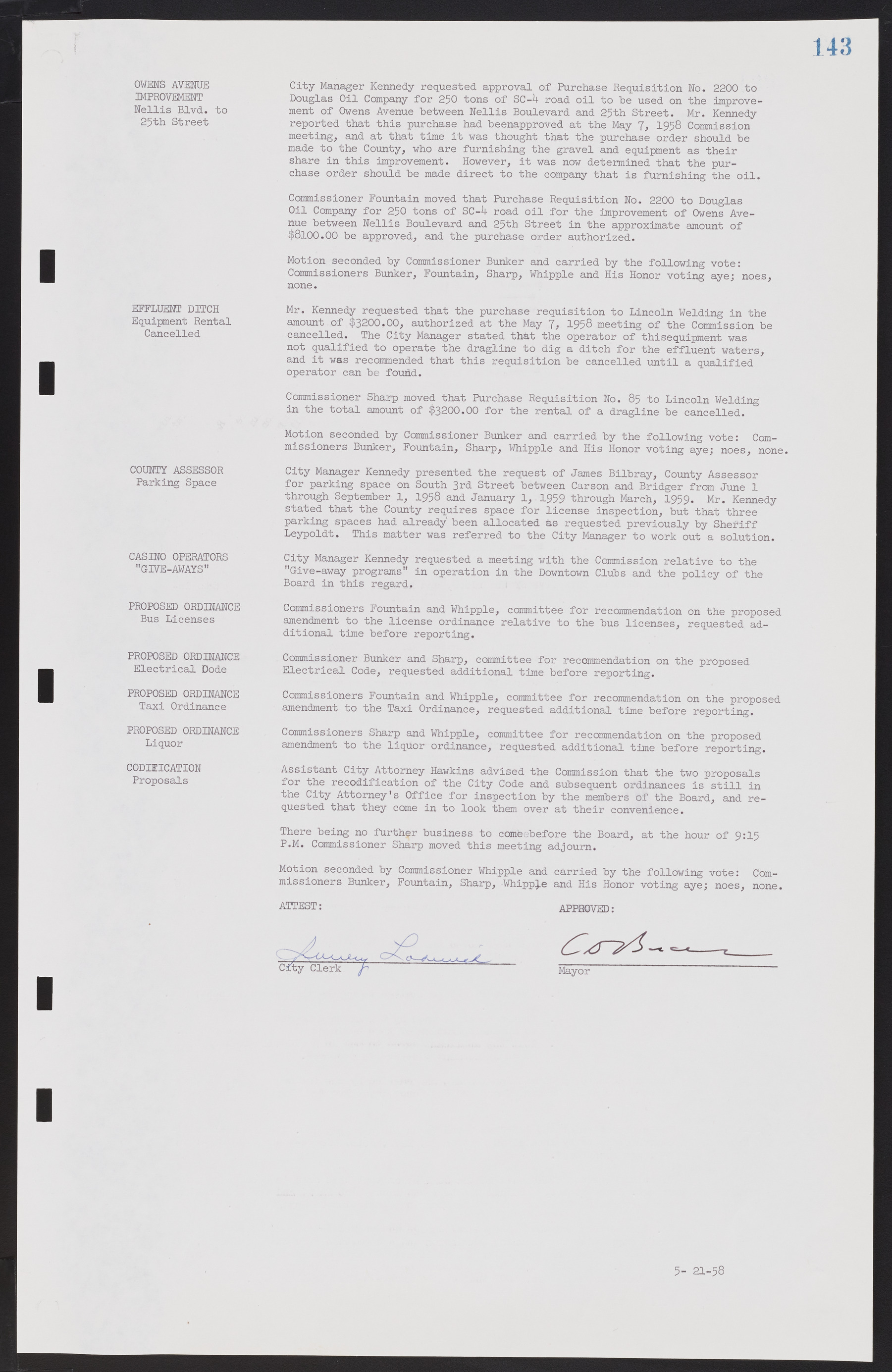 Las Vegas City Commission Minutes, November 20, 1957 to December 2, 1959, lvc000011-147