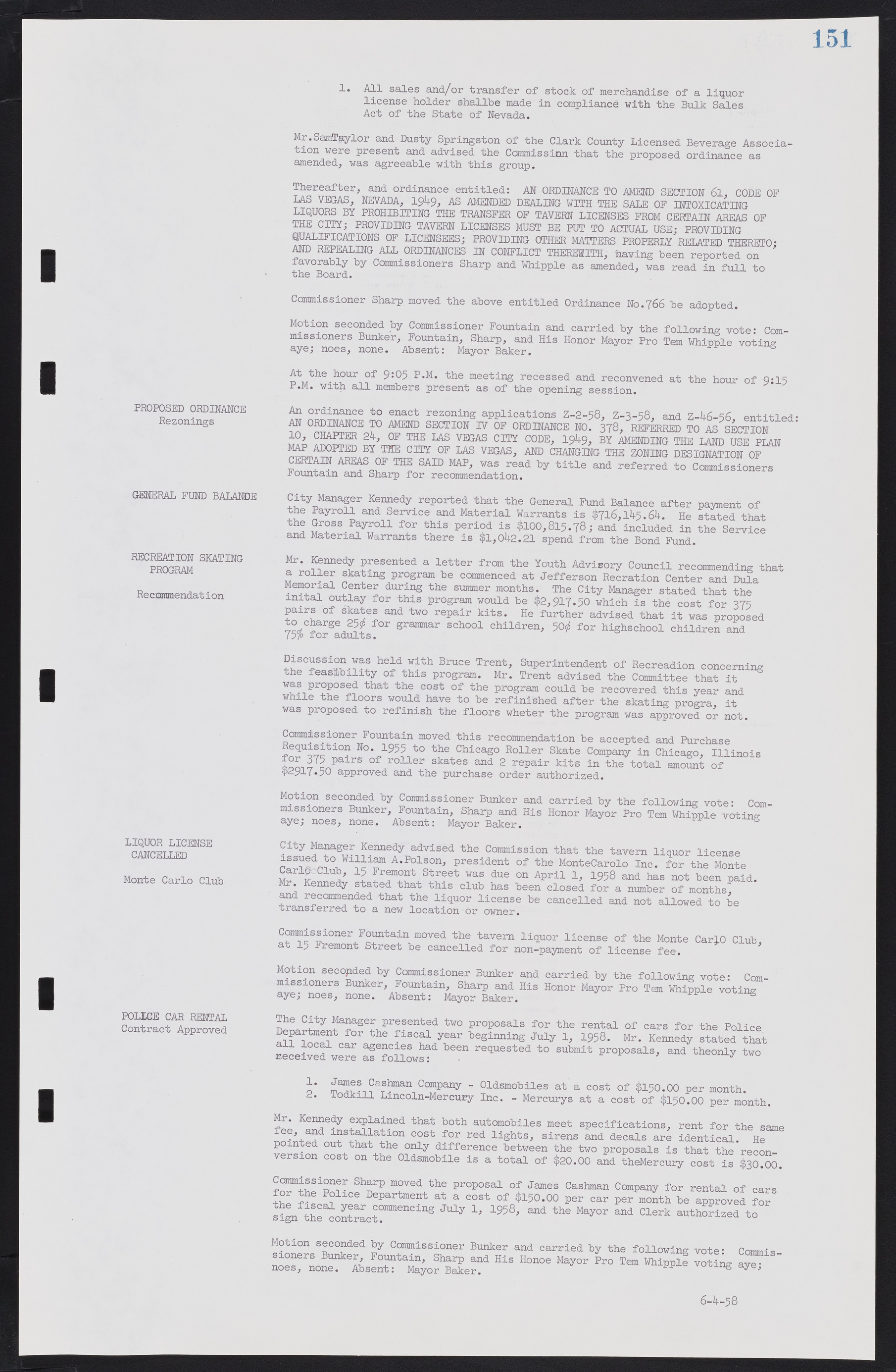 Las Vegas City Commission Minutes, November 20, 1957 to December 2, 1959, lvc000011-155