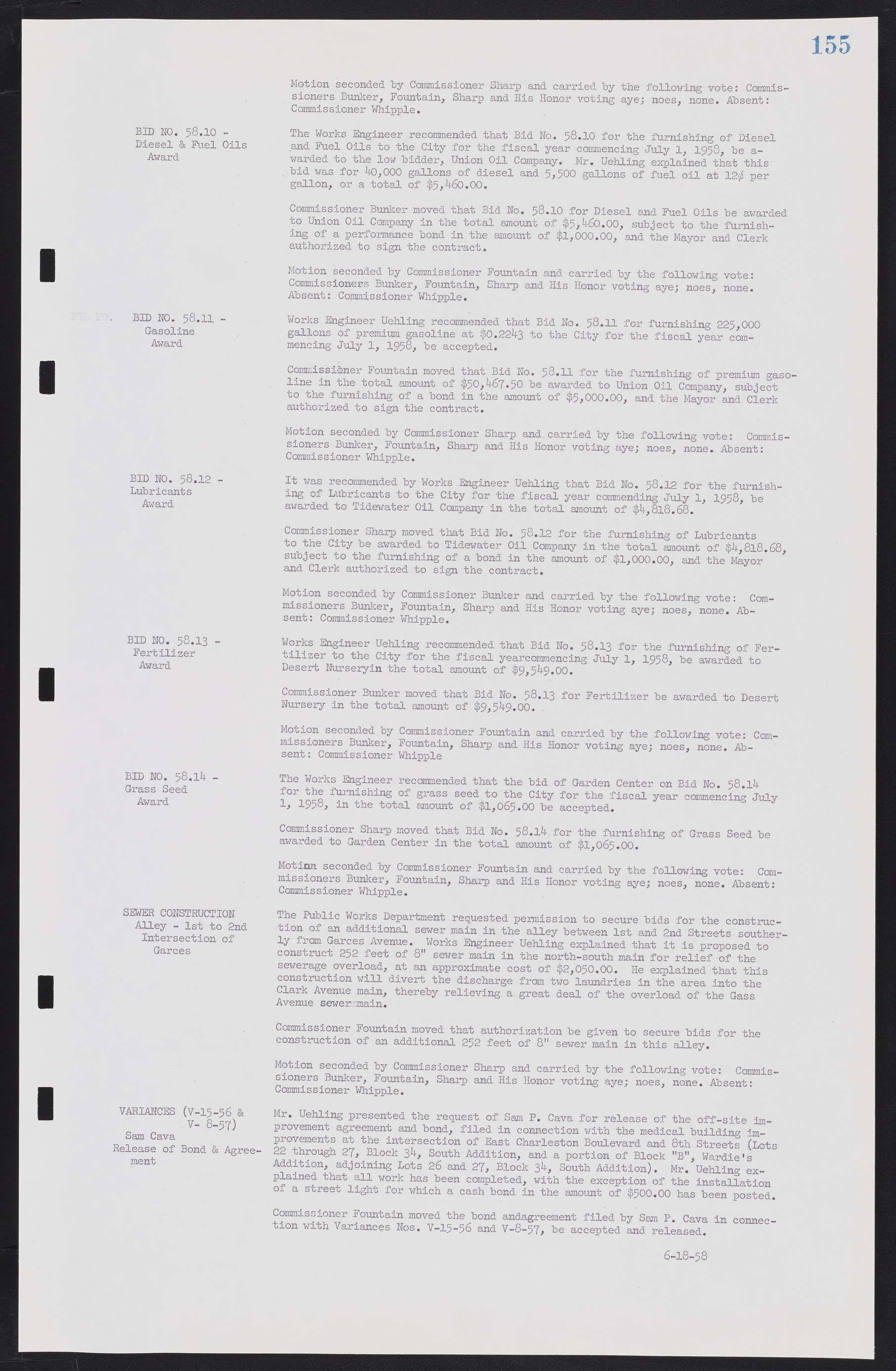 Las Vegas City Commission Minutes, November 20, 1957 to December 2, 1959, lvc000011-159
