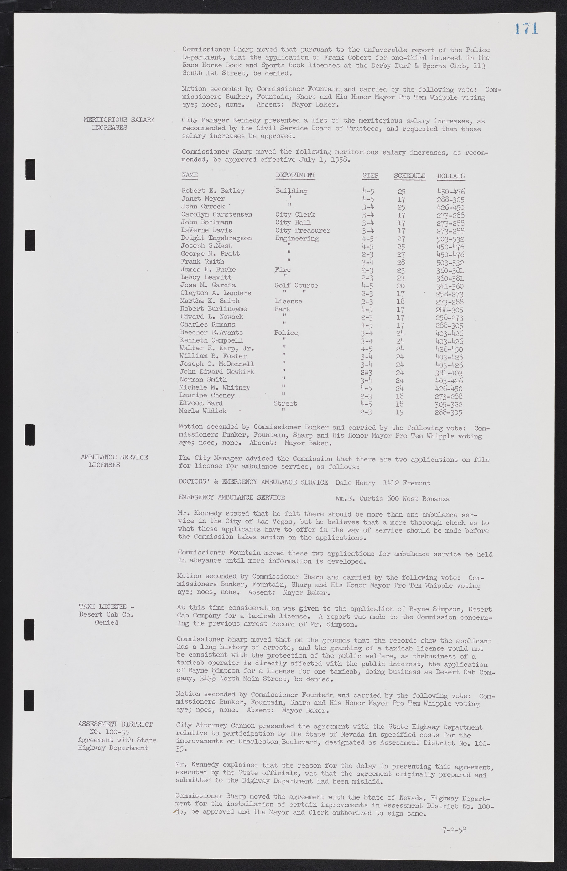 Las Vegas City Commission Minutes, November 20, 1957 to December 2, 1959, lvc000011-175