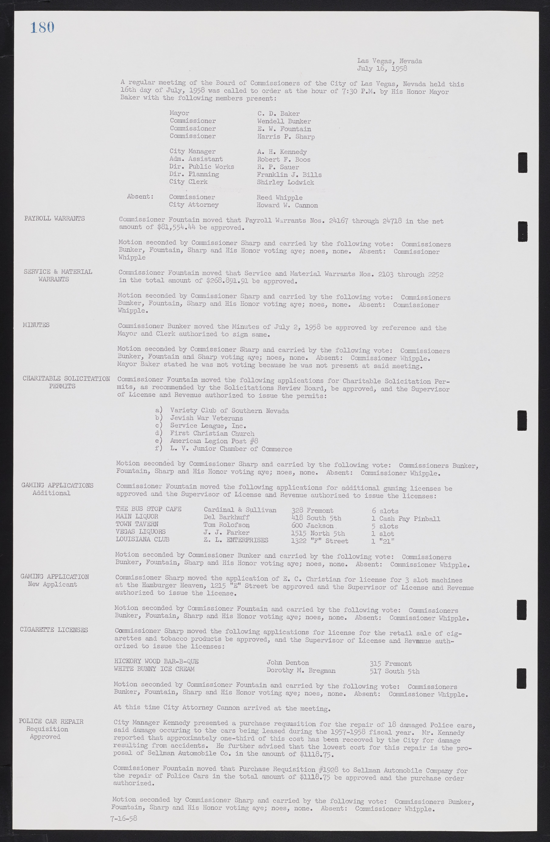 Las Vegas City Commission Minutes, November 20, 1957 to December 2, 1959, lvc000011-184