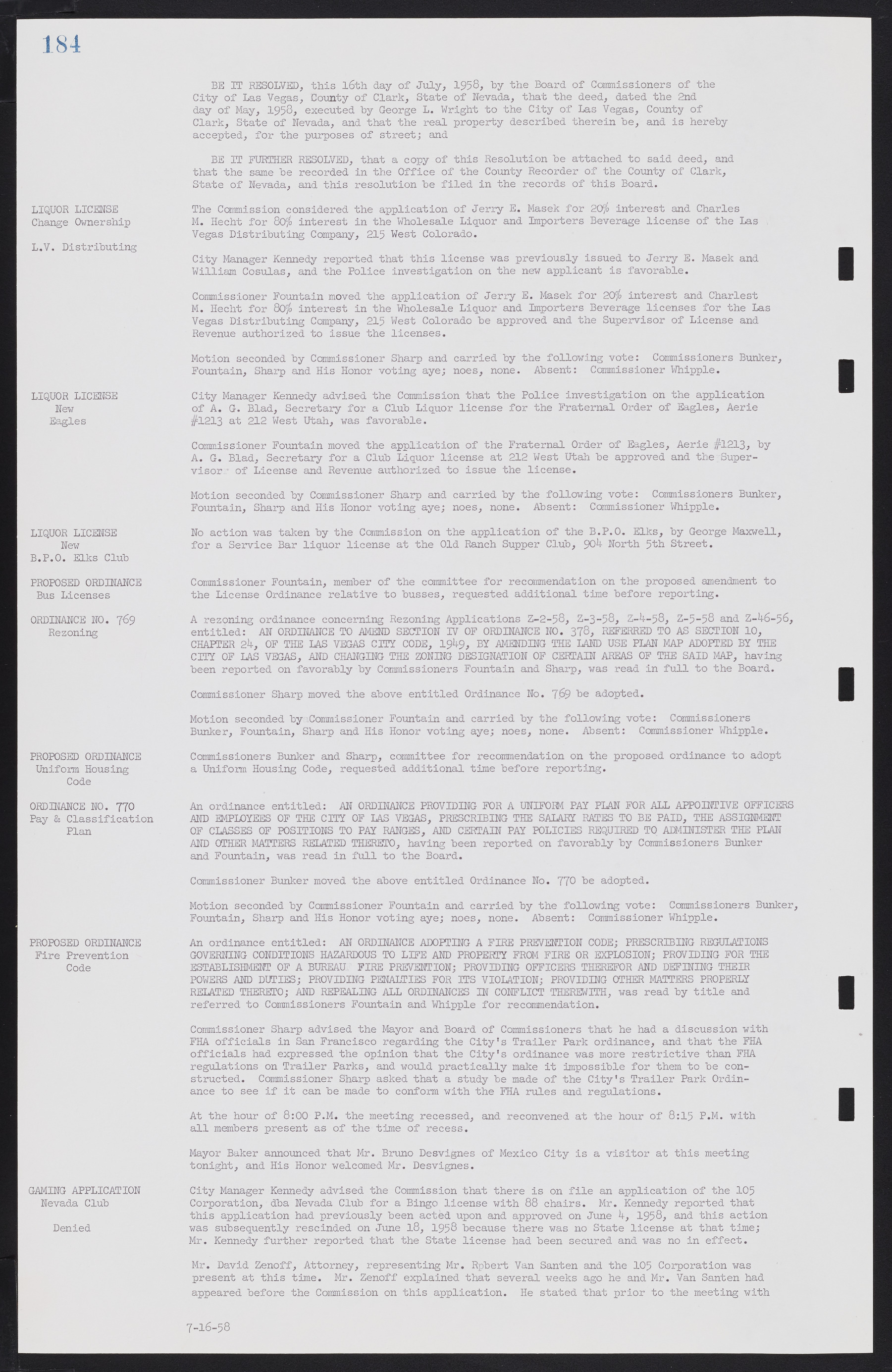 Las Vegas City Commission Minutes, November 20, 1957 to December 2, 1959, lvc000011-188