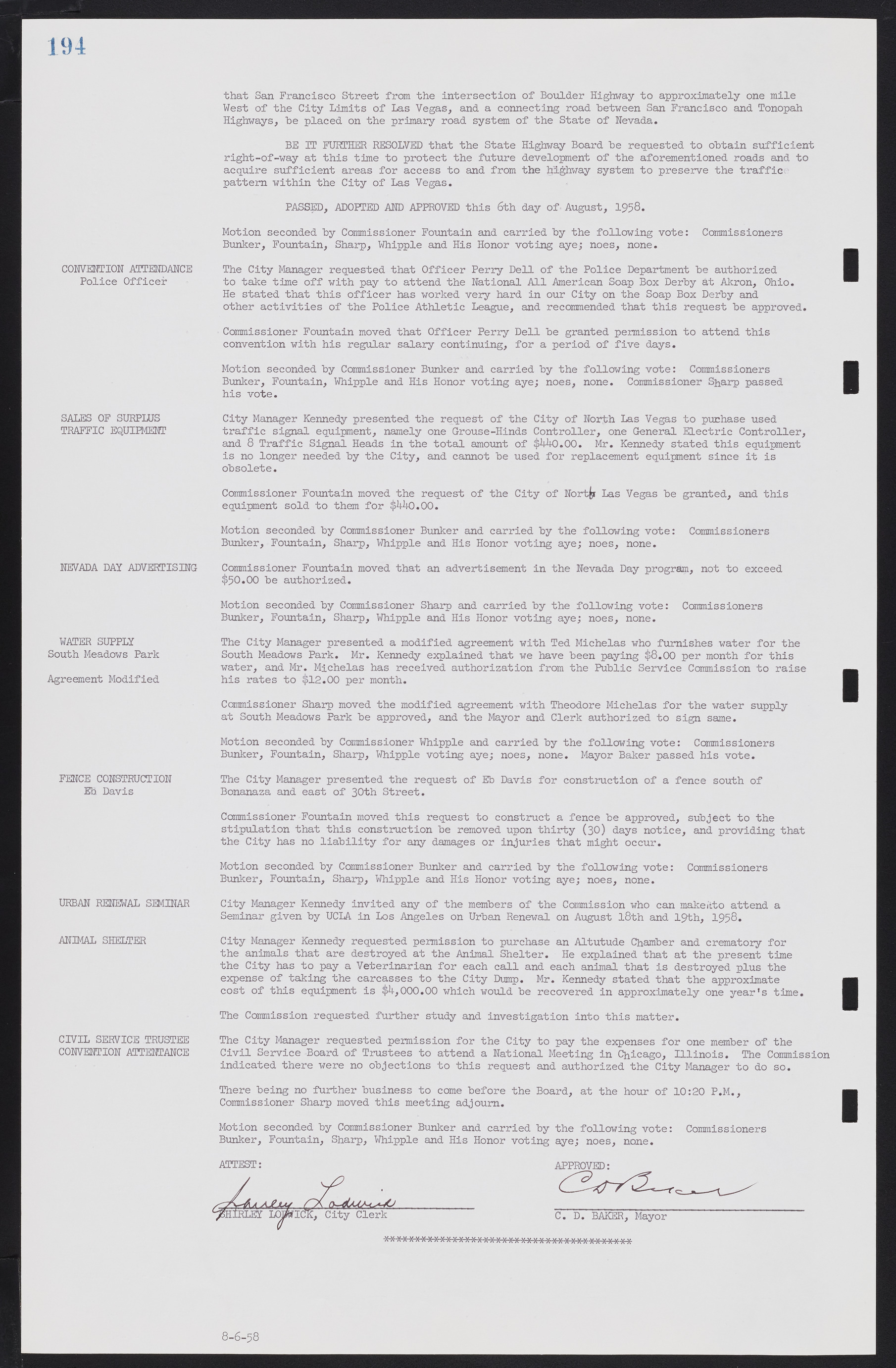 Las Vegas City Commission Minutes, November 20, 1957 to December 2, 1959, lvc000011-198