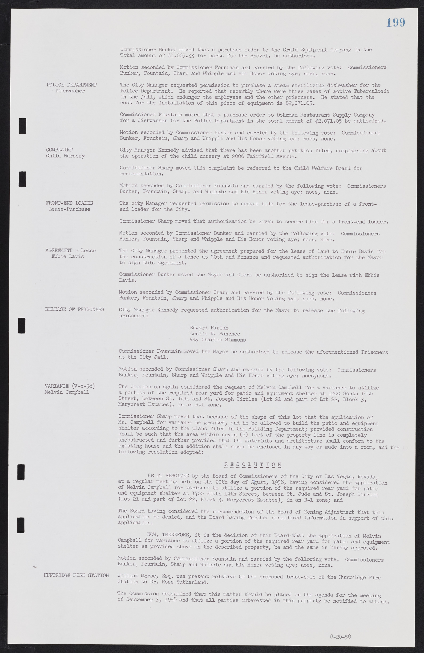 Las Vegas City Commission Minutes, November 20, 1957 to December 2, 1959, lvc000011-203