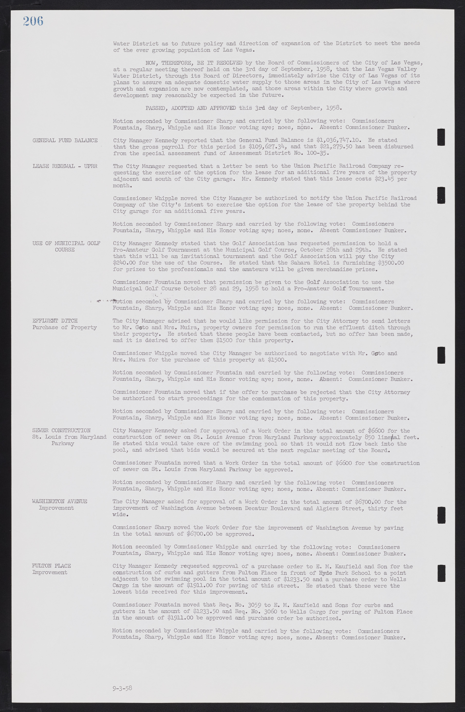 Las Vegas City Commission Minutes, November 20, 1957 to December 2, 1959, lvc000011-210