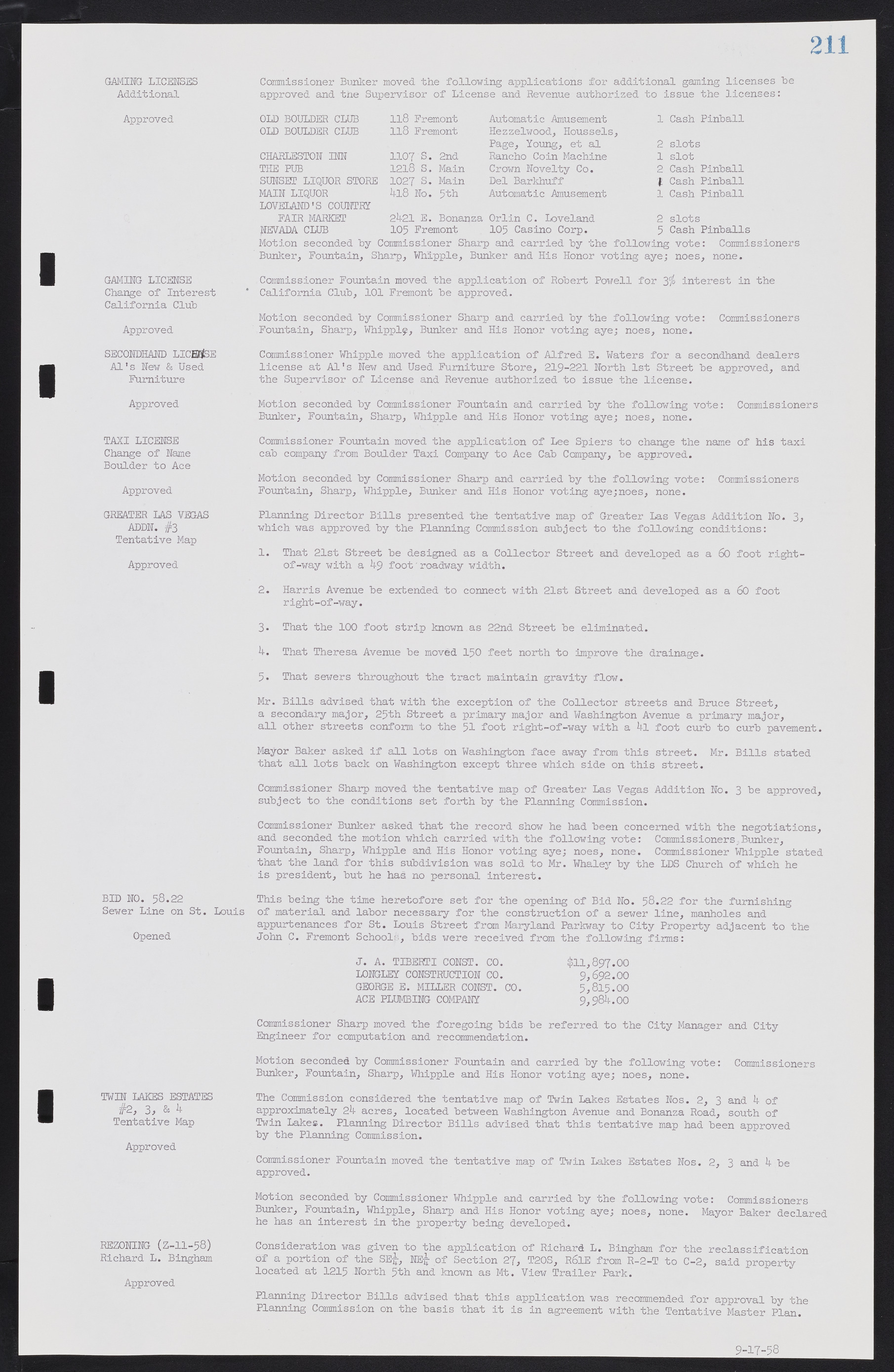Las Vegas City Commission Minutes, November 20, 1957 to December 2, 1959, lvc000011-215