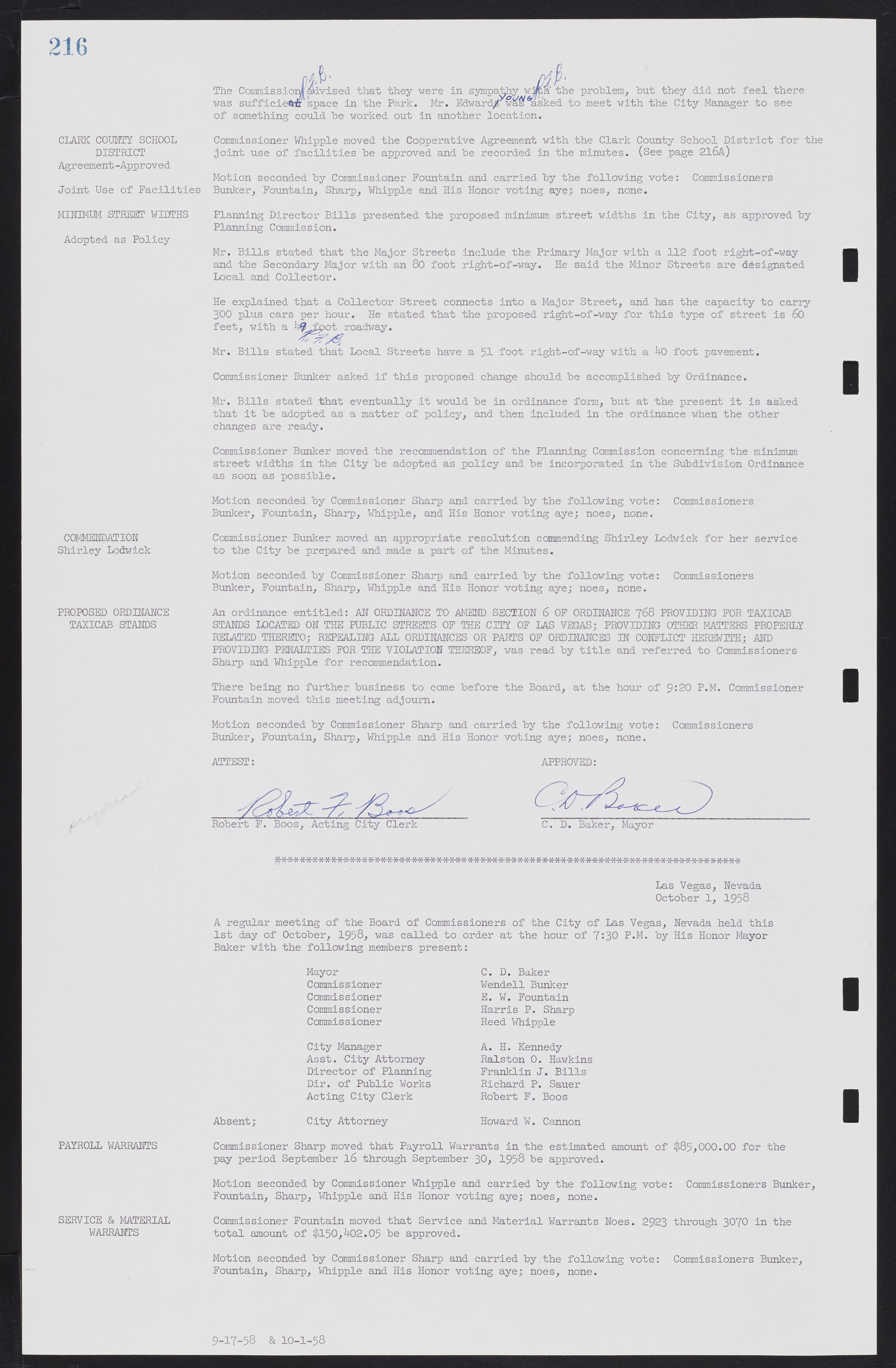 Las Vegas City Commission Minutes, November 20, 1957 to December 2, 1959, lvc000011-220