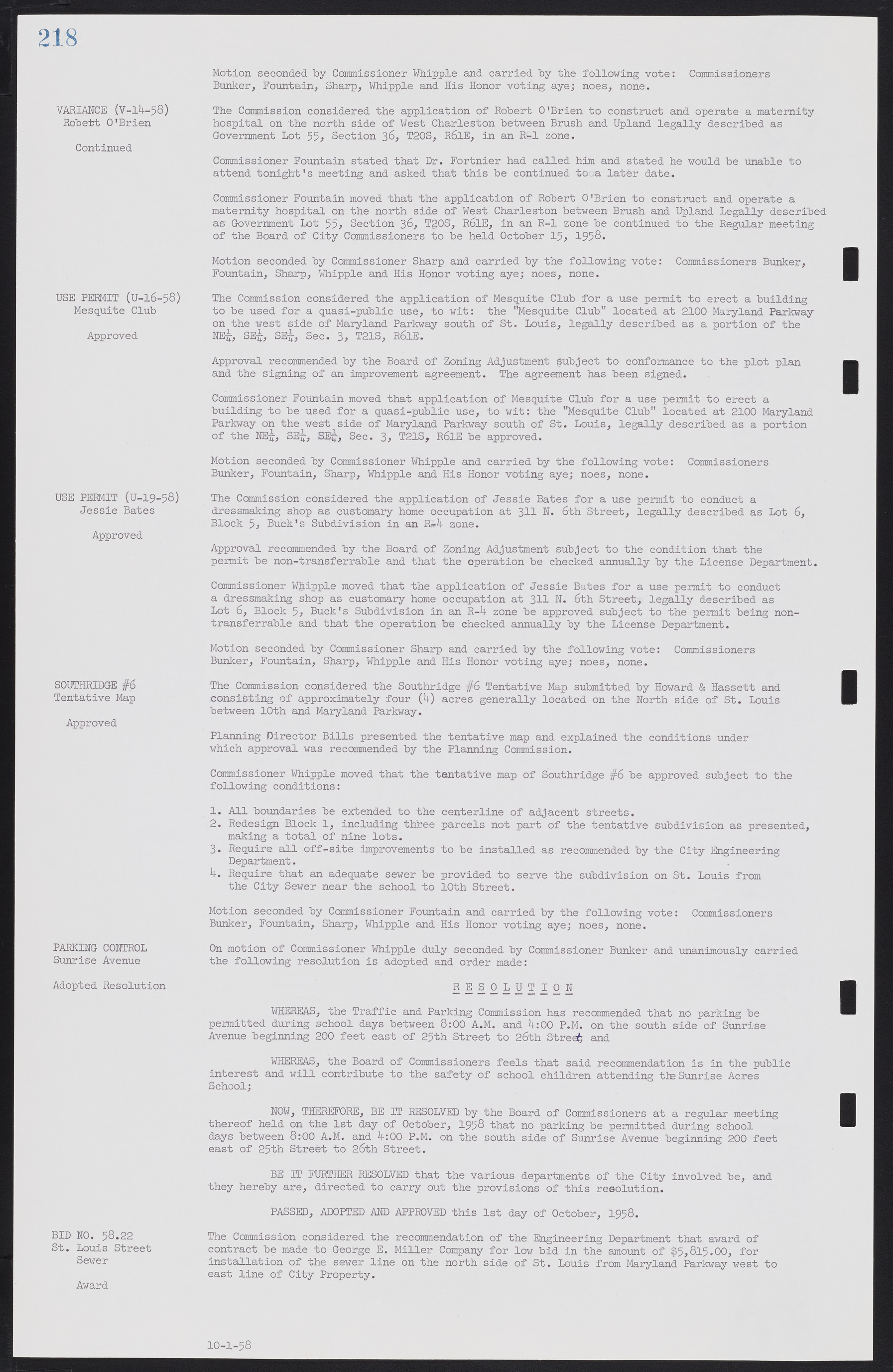 Las Vegas City Commission Minutes, November 20, 1957 to December 2, 1959, lvc000011-224