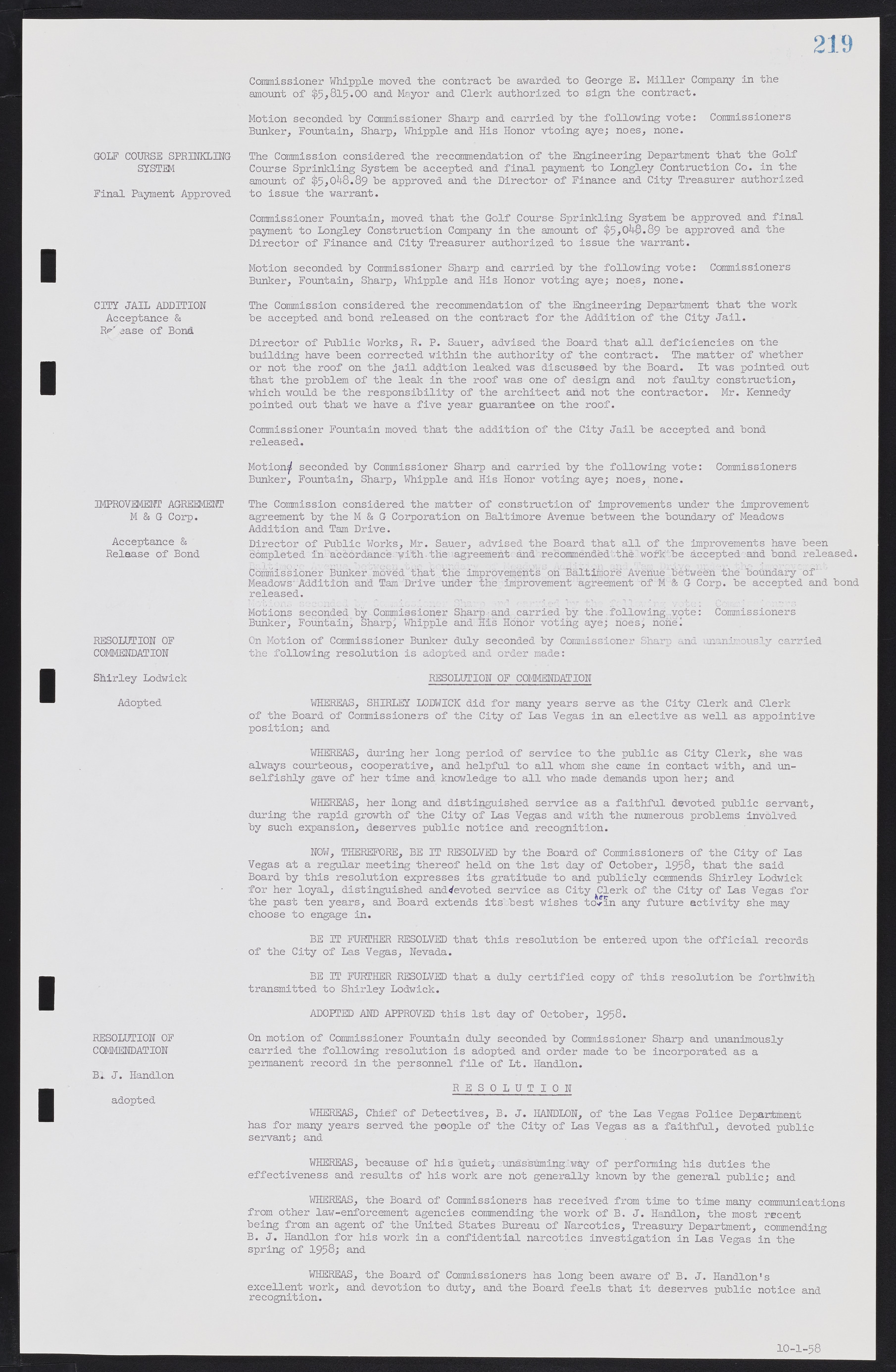 Las Vegas City Commission Minutes, November 20, 1957 to December 2, 1959, lvc000011-225