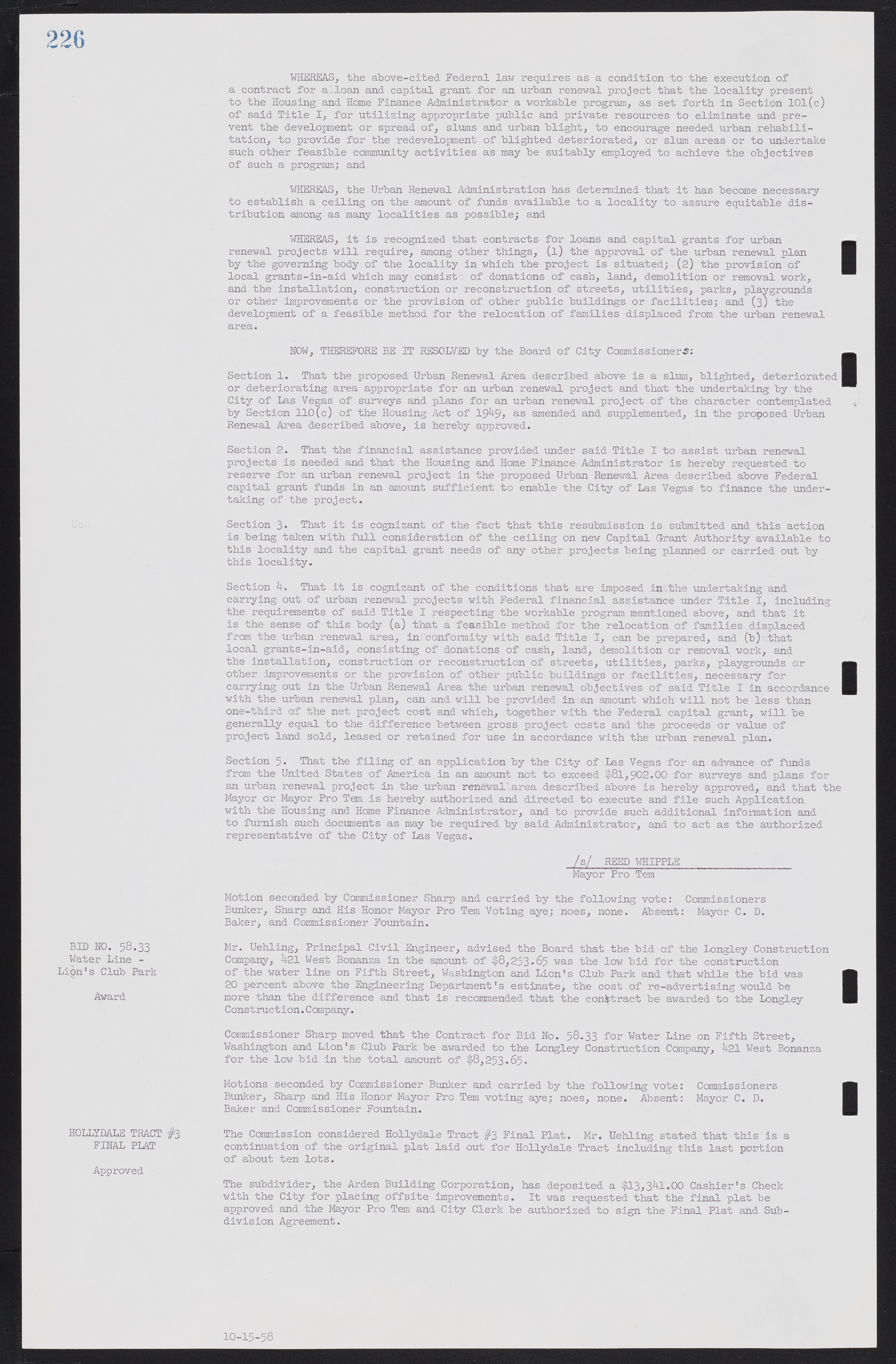 Las Vegas City Commission Minutes, November 20, 1957 to December 2, 1959, lvc000011-232