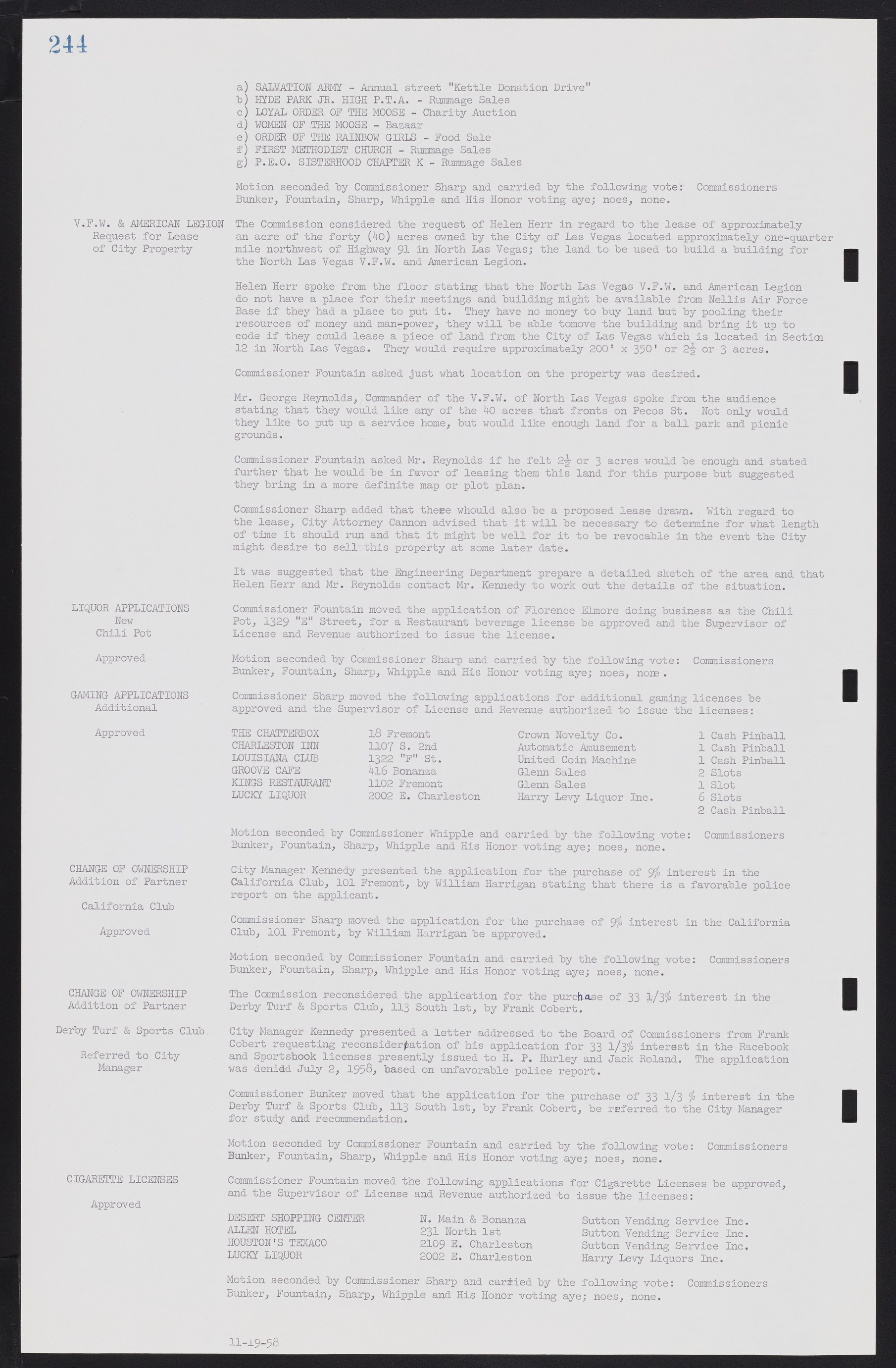 Las Vegas City Commission Minutes, November 20, 1957 to December 2, 1959, lvc000011-252