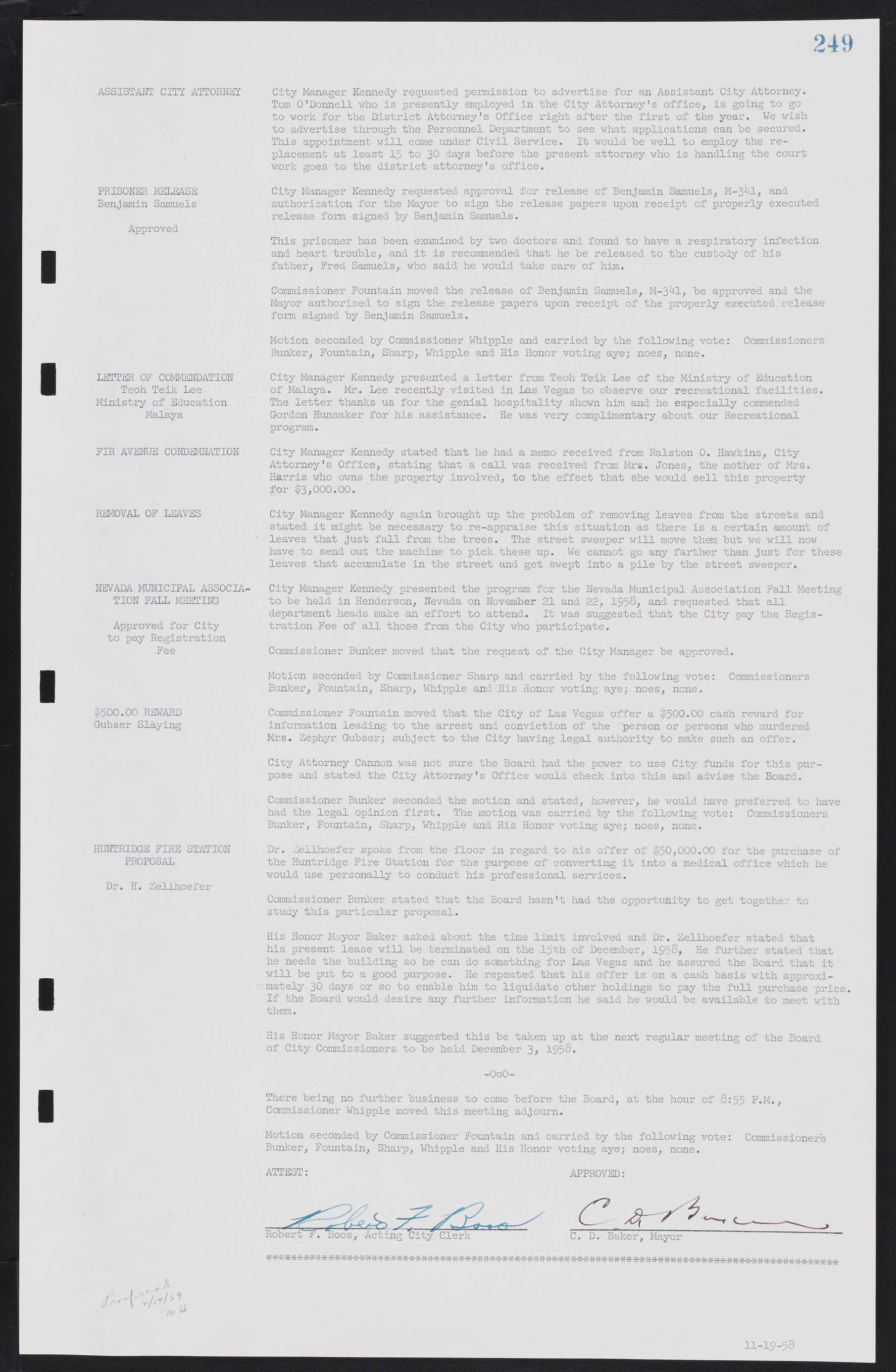 Las Vegas City Commission Minutes, November 20, 1957 to December 2, 1959, lvc000011-257