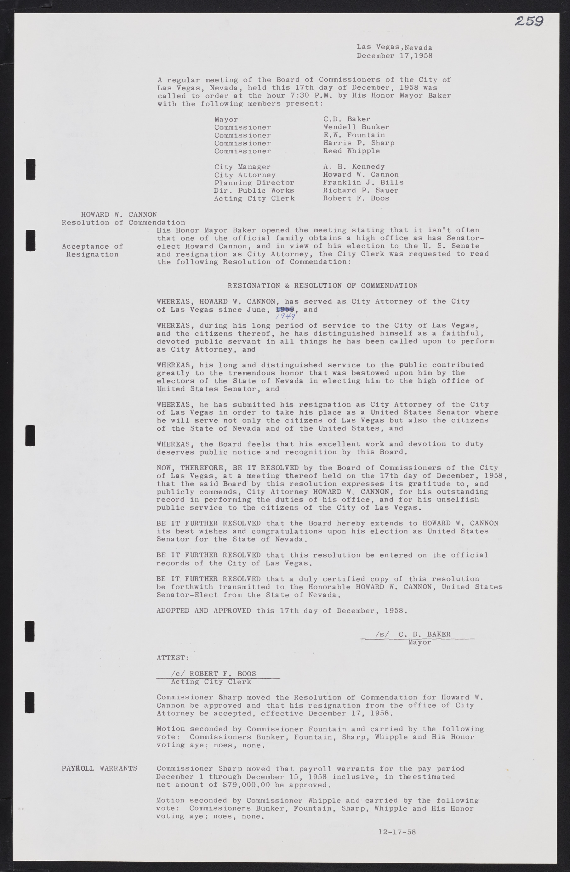 Las Vegas City Commission Minutes, November 20, 1957 to December 2, 1959, lvc000011-267