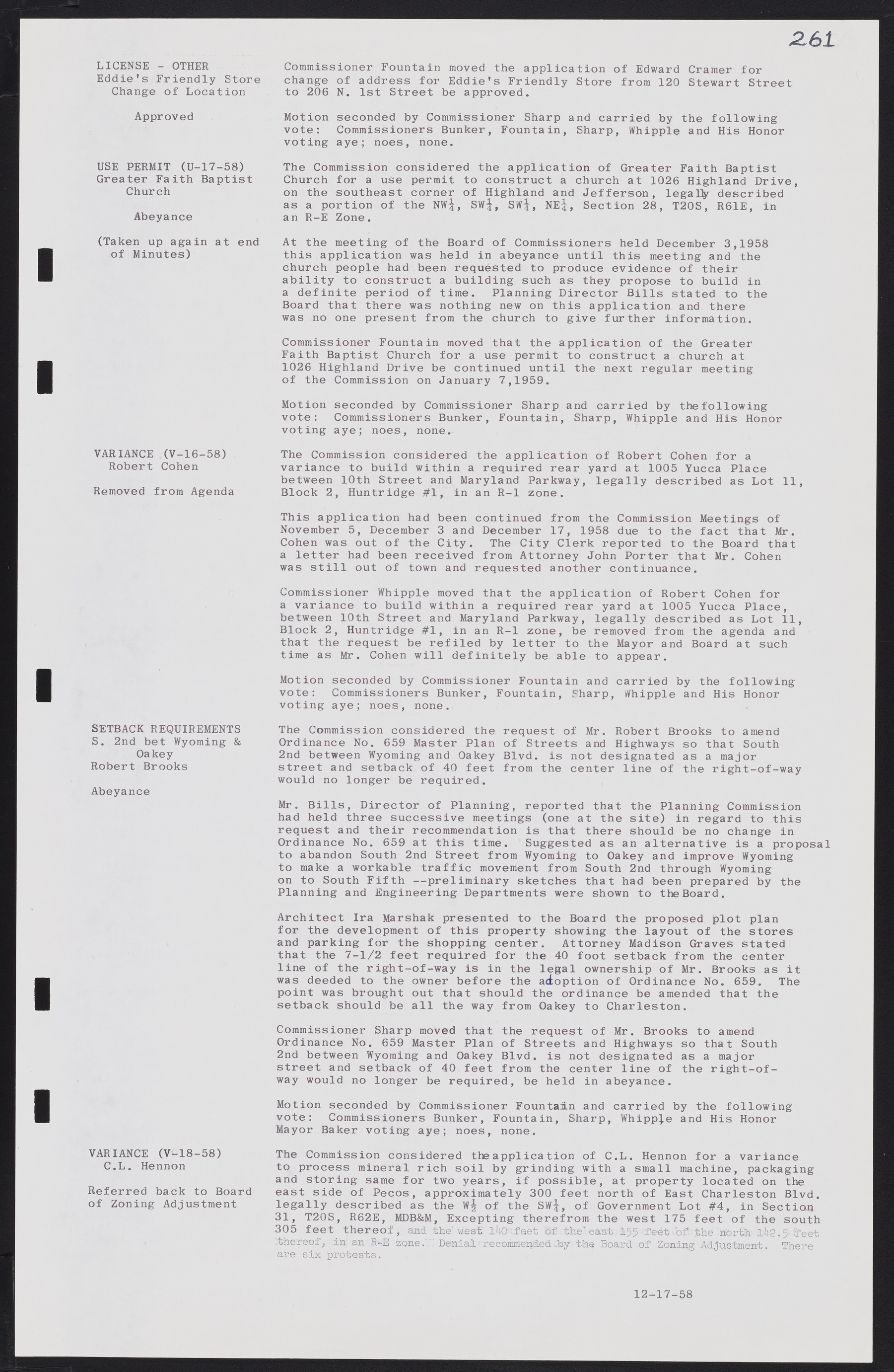 Las Vegas City Commission Minutes, November 20, 1957 to December 2, 1959, lvc000011-269