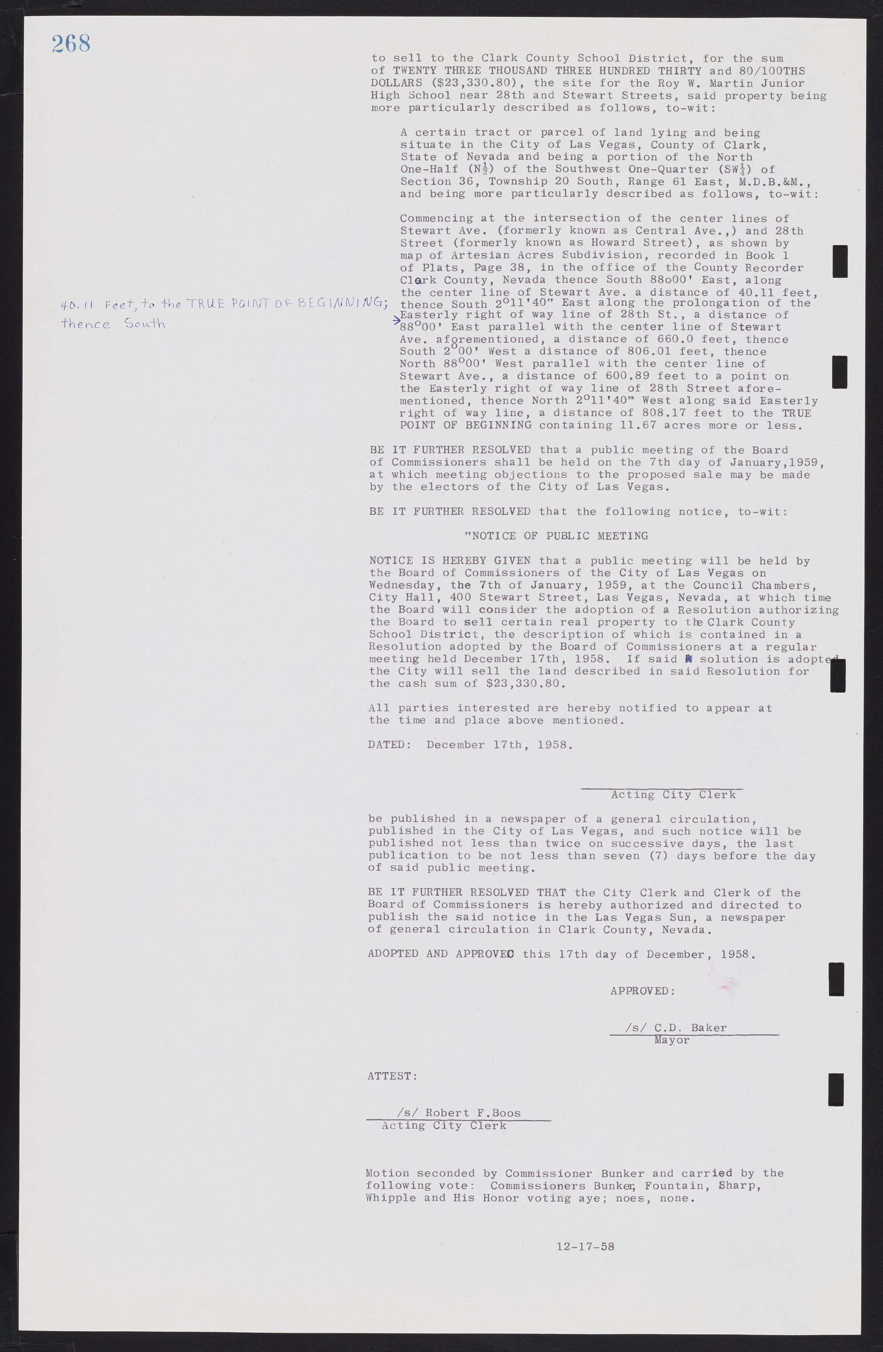 Las Vegas City Commission Minutes, November 20, 1957 to December 2, 1959, lvc000011-276