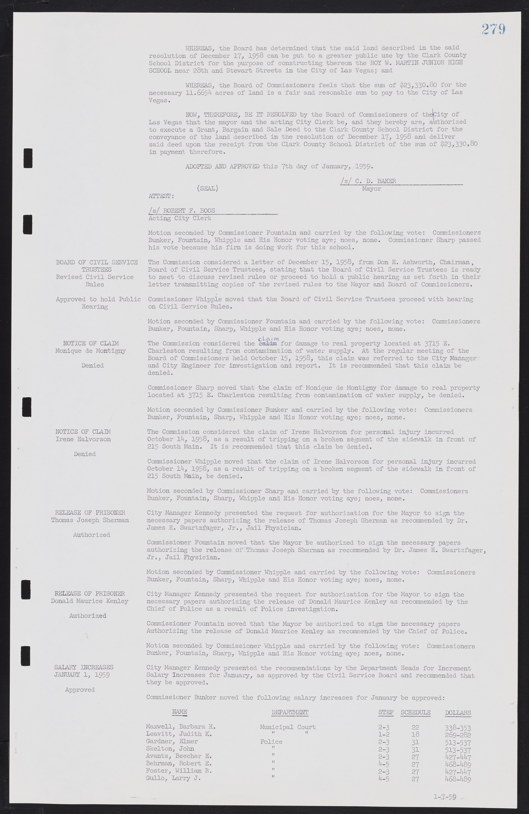 Las Vegas City Commission Minutes, November 20, 1957 to December 2, 1959, lvc000011-287