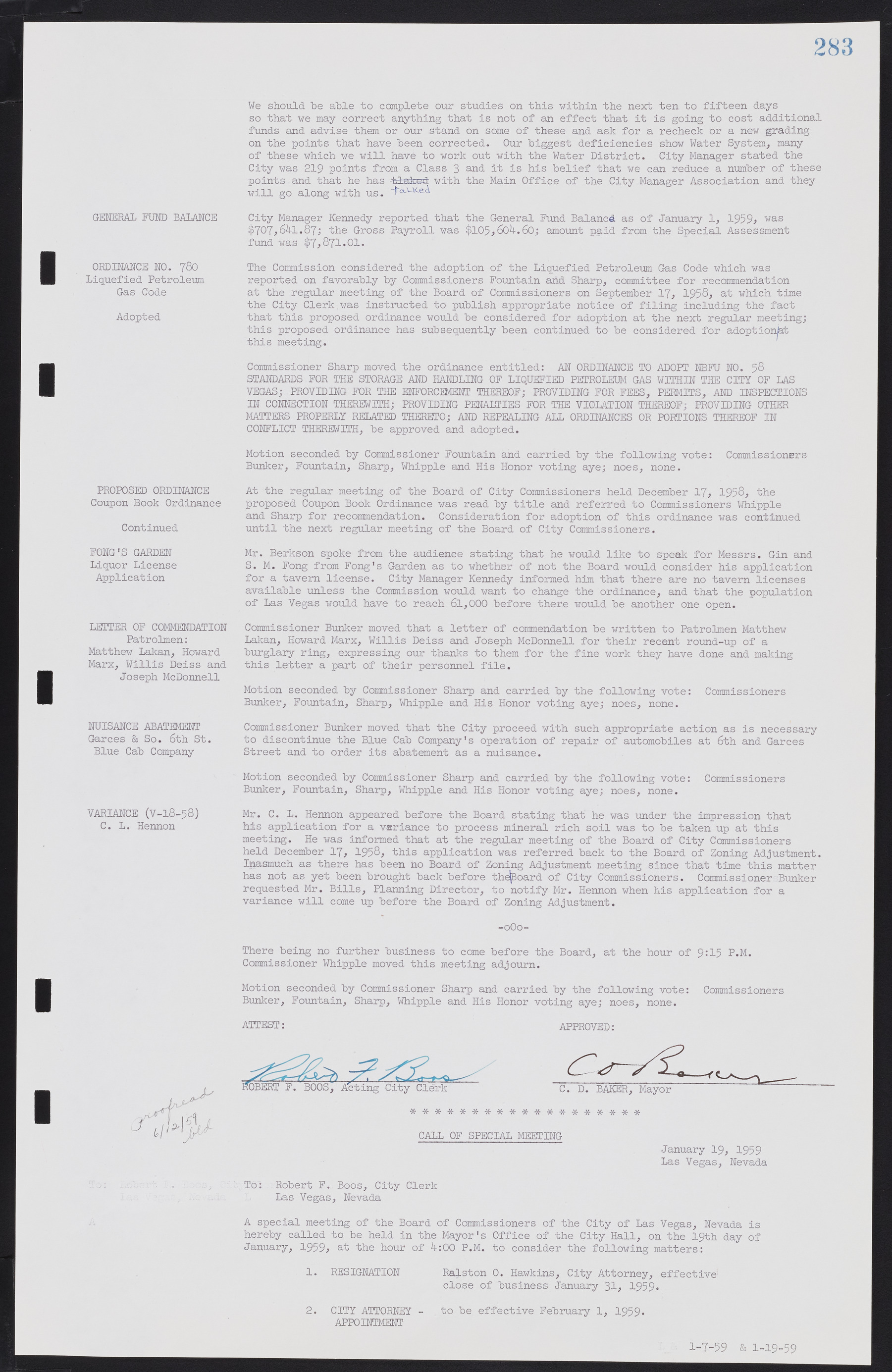 Las Vegas City Commission Minutes, November 20, 1957 to December 2, 1959, lvc000011-291