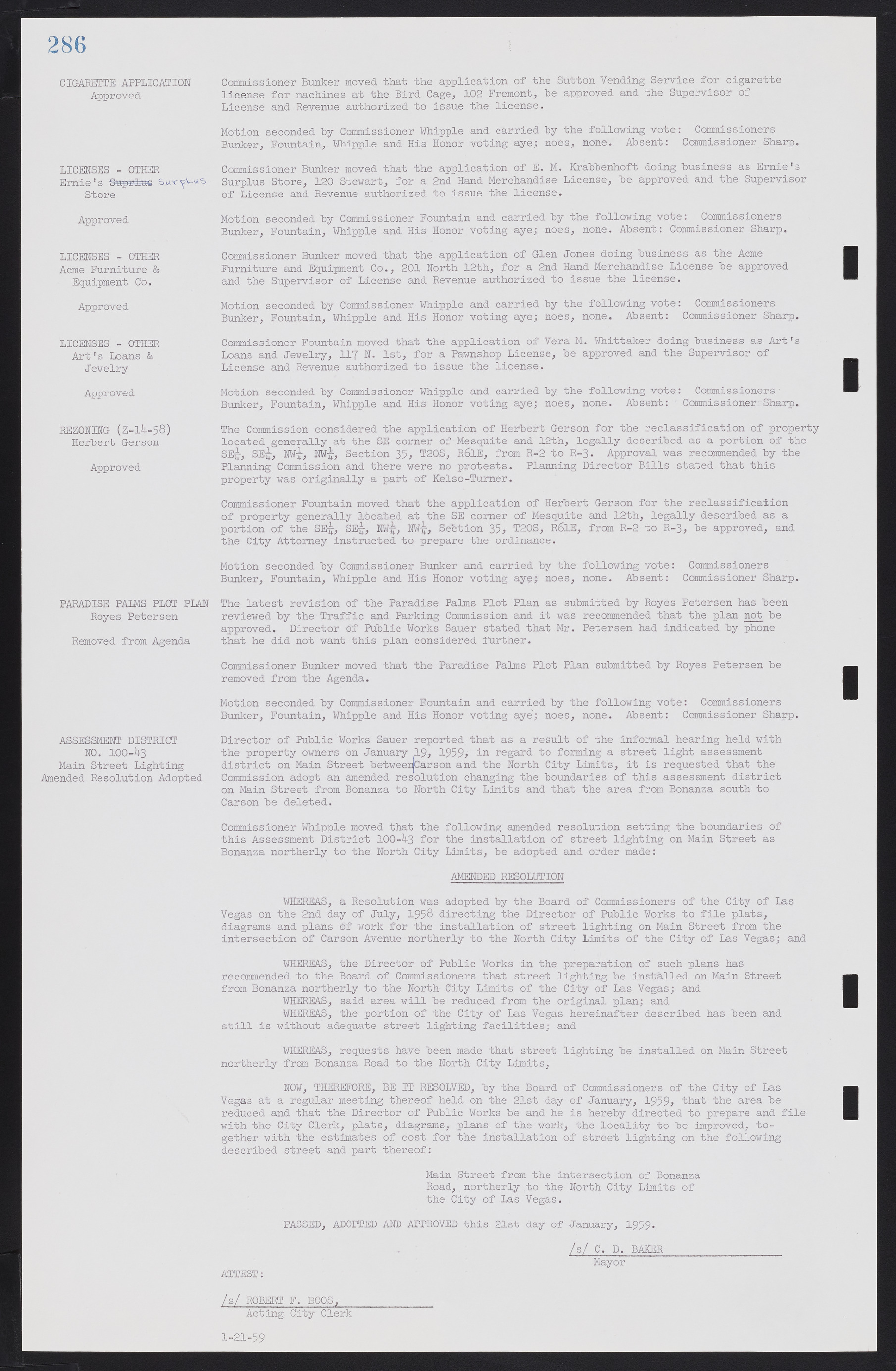 Las Vegas City Commission Minutes, November 20, 1957 to December 2, 1959, lvc000011-294