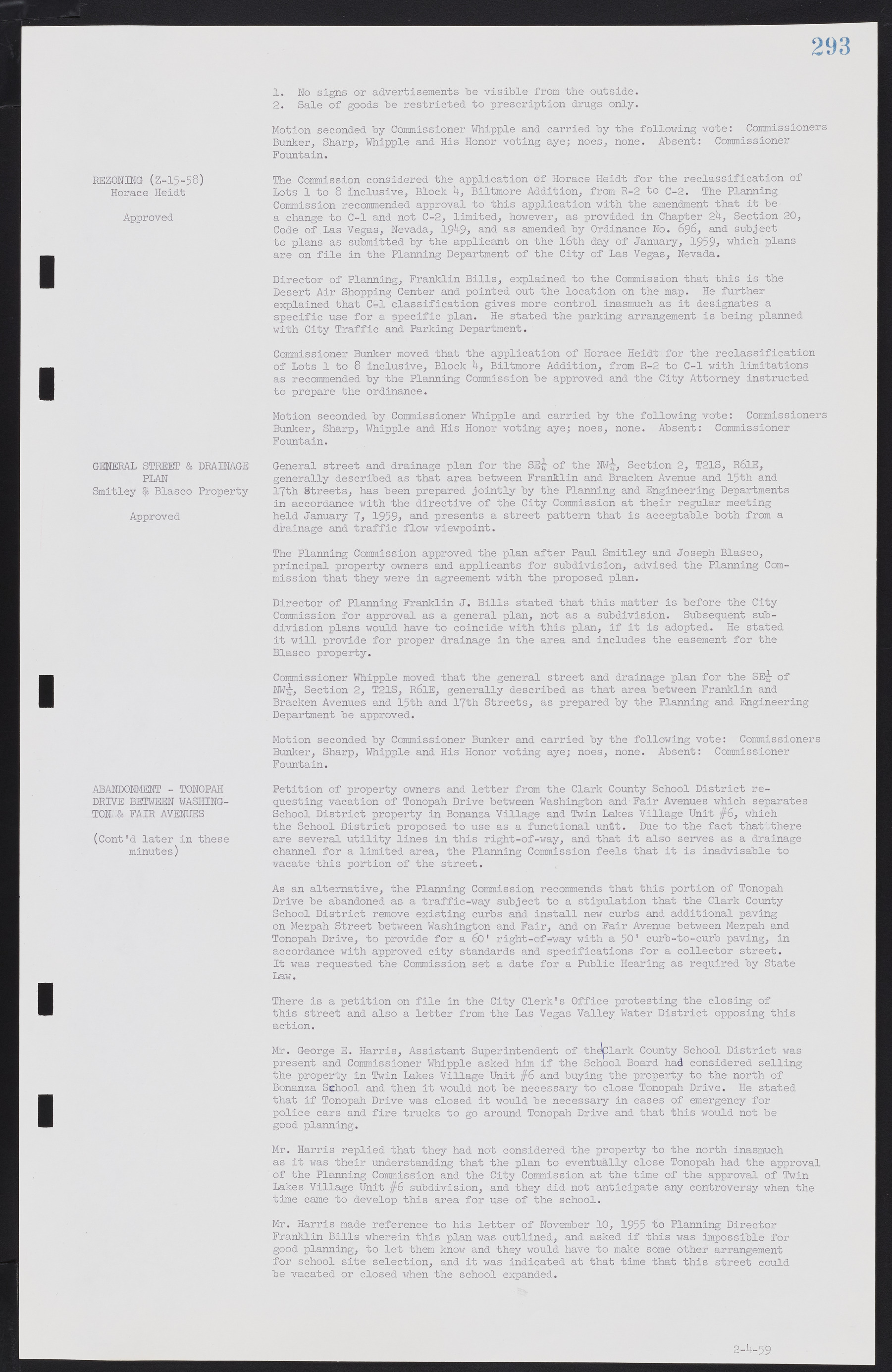 Las Vegas City Commission Minutes, November 20, 1957 to December 2, 1959, lvc000011-301