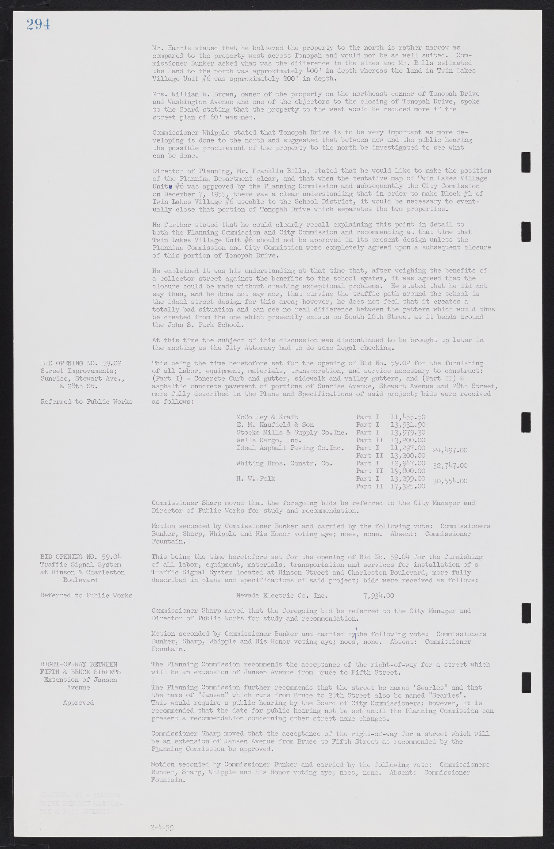 Las Vegas City Commission Minutes, November 20, 1957 to December 2, 1959, lvc000011-302