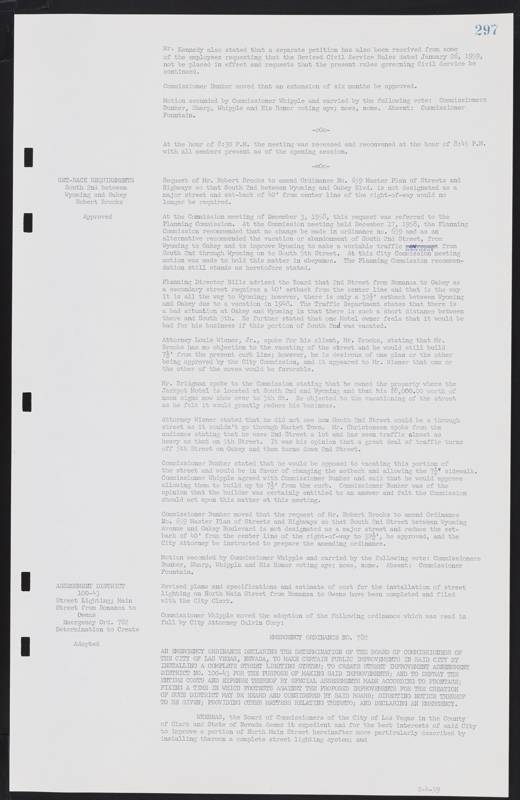 Las Vegas City Commission Minutes, November 20, 1957 to December 2, 1959, lvc000011-305