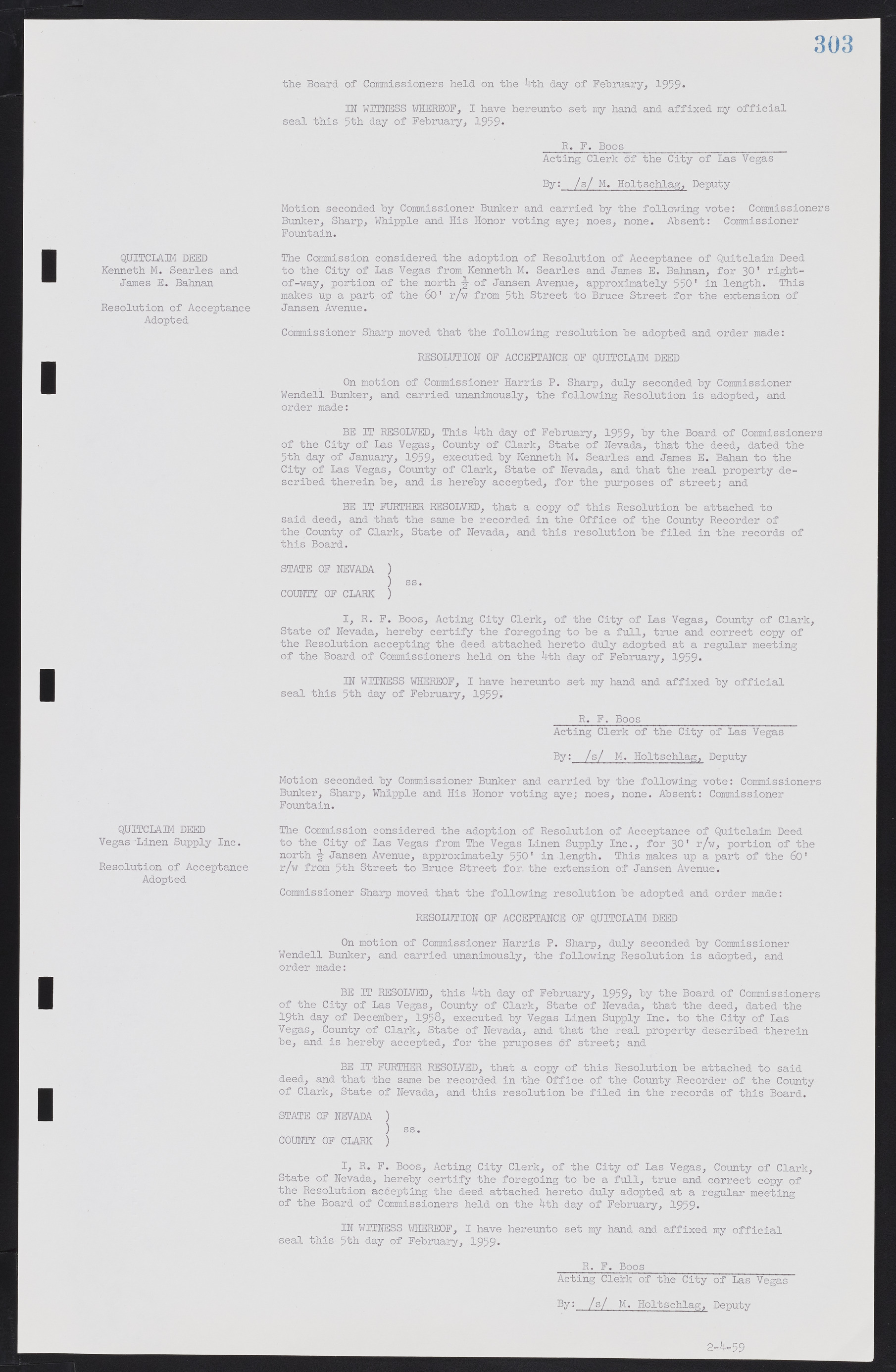 Las Vegas City Commission Minutes, November 20, 1957 to December 2, 1959, lvc000011-311