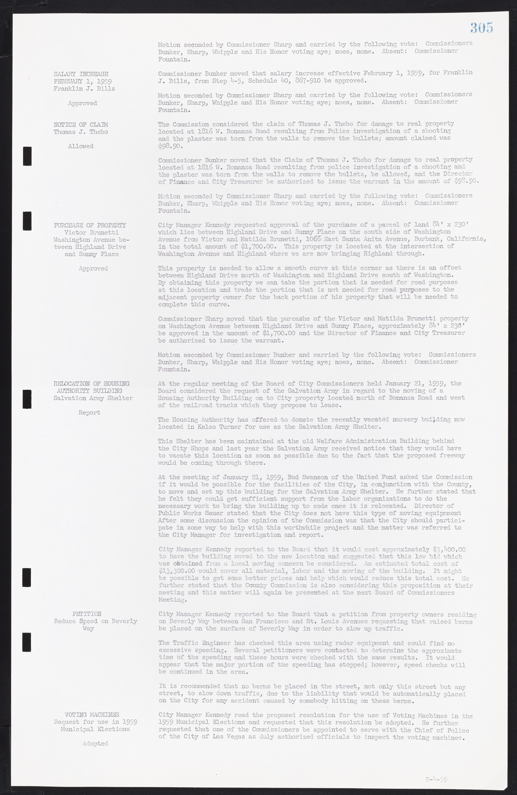 Las Vegas City Commission Minutes, November 20, 1957 to December 2, 1959, lvc000011-313