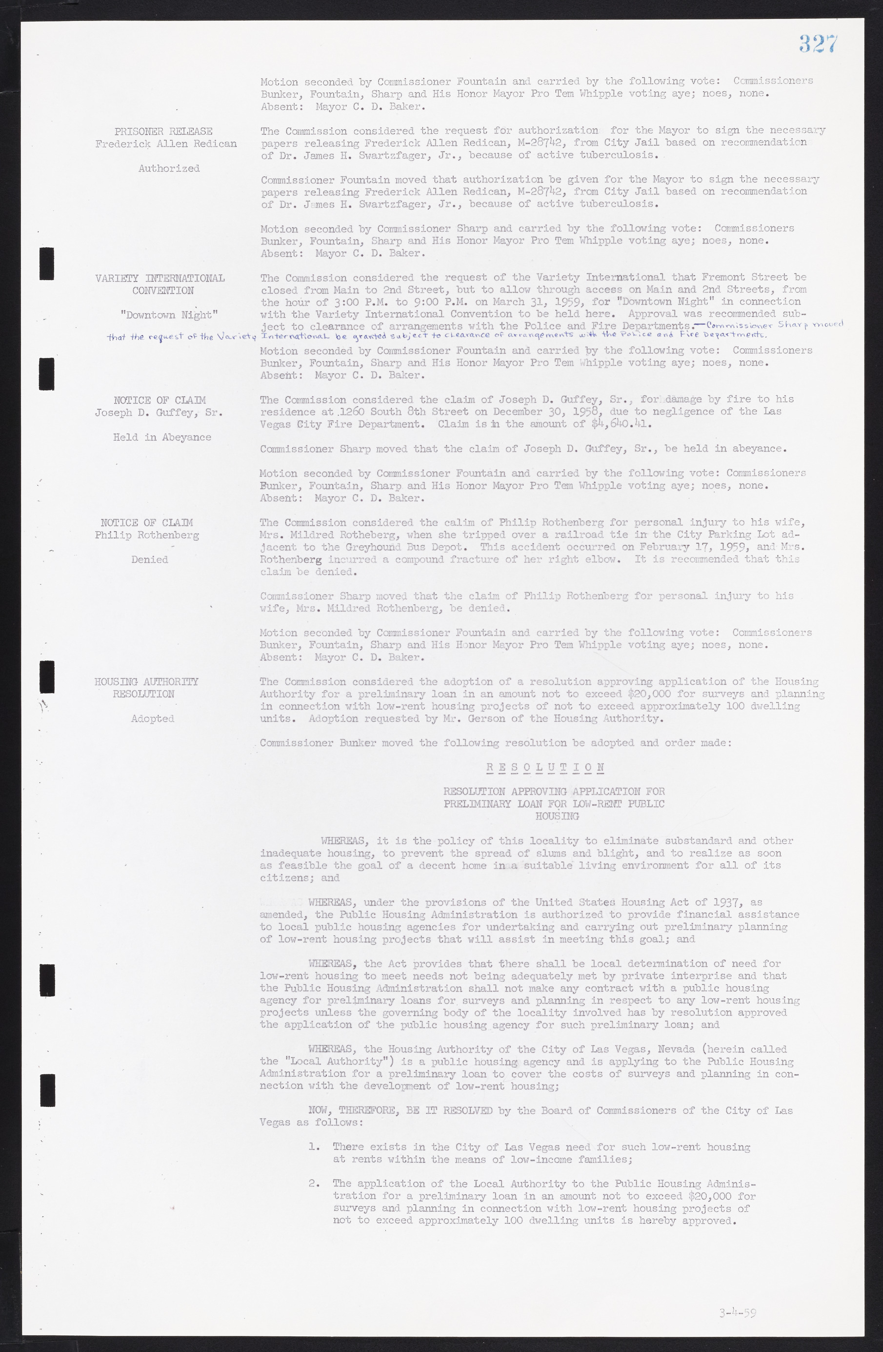 Las Vegas City Commission Minutes, November 20, 1957 to December 2, 1959, lvc000011-335