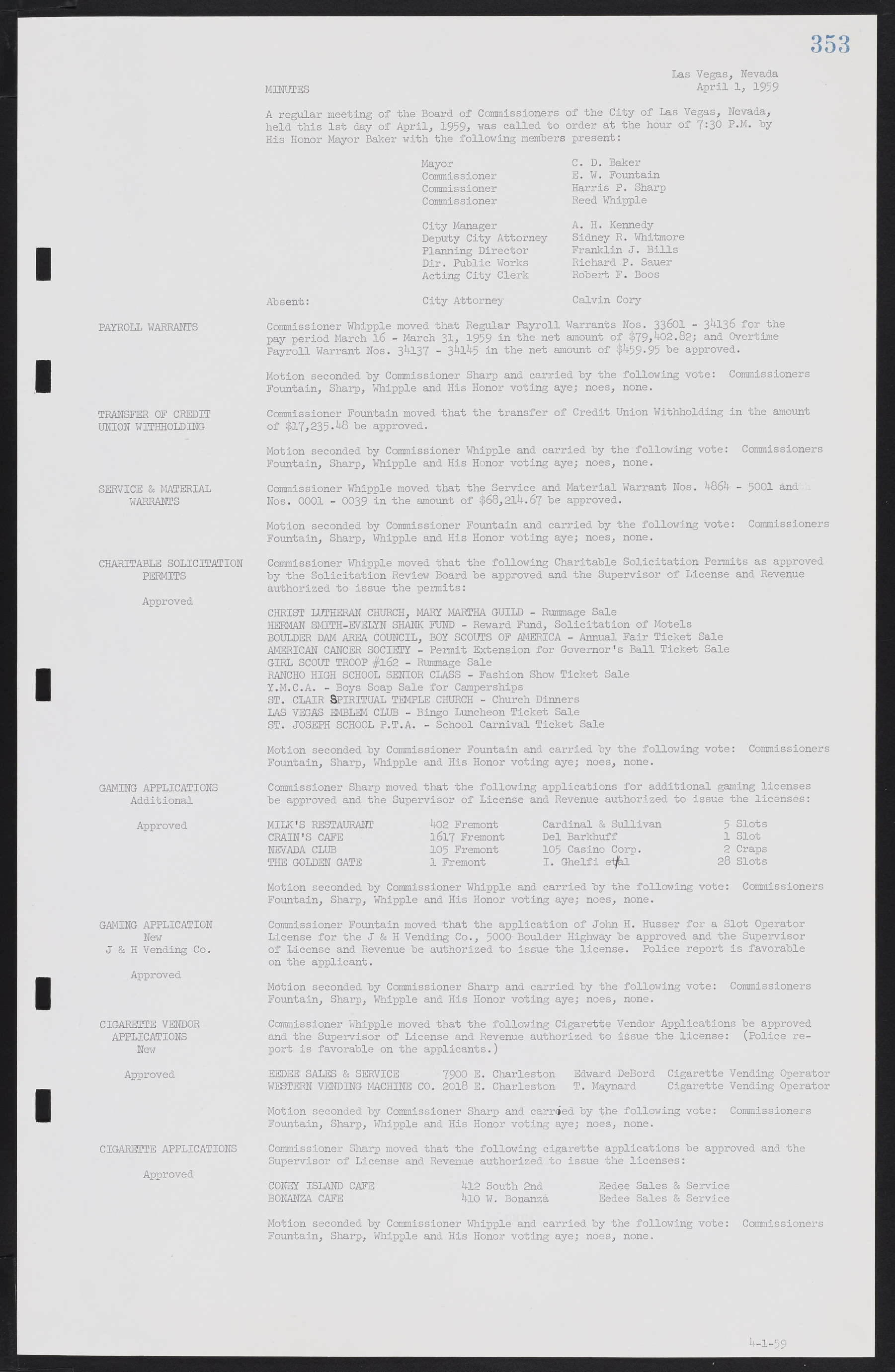 Las Vegas City Commission Minutes, November 20, 1957 to December 2, 1959, lvc000011-389